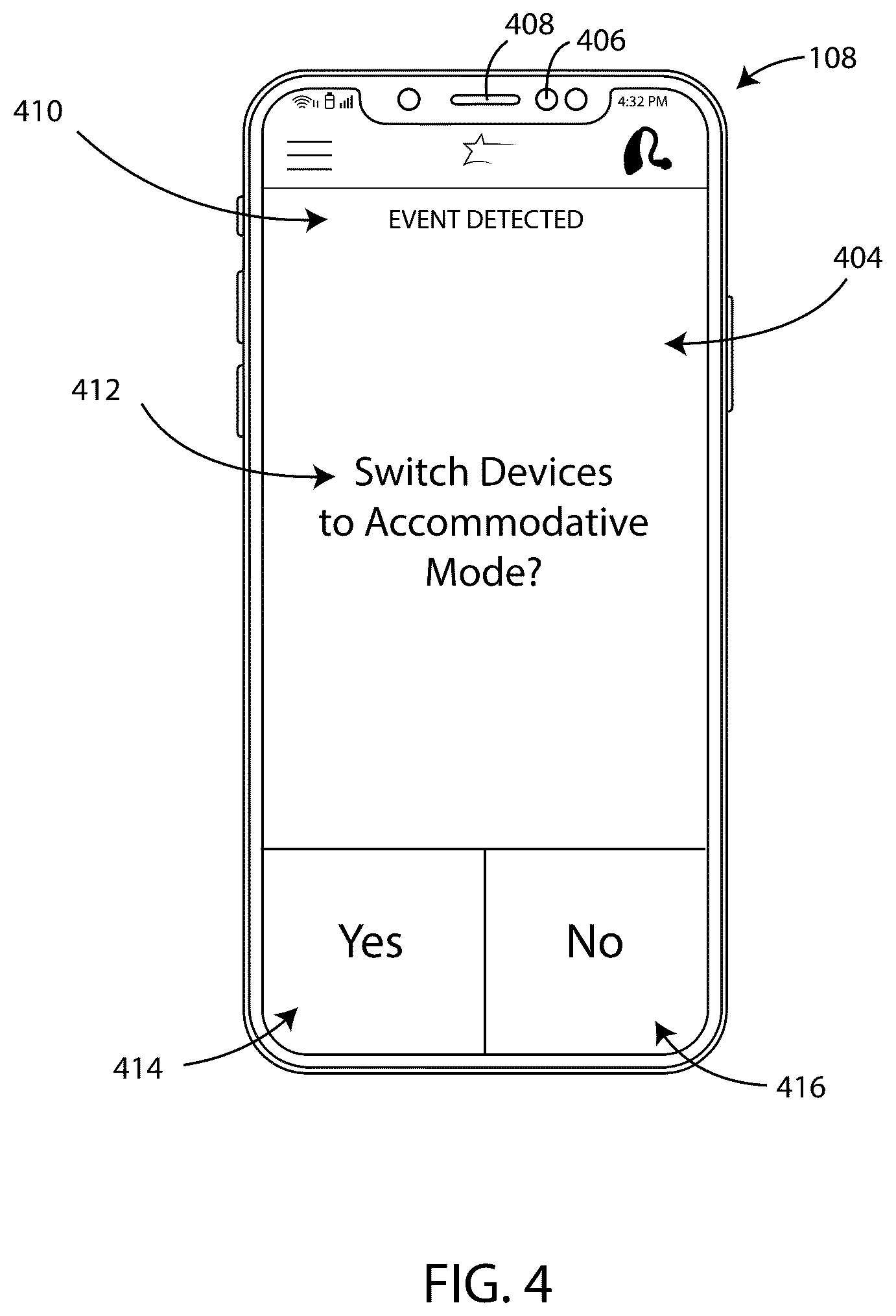 Patent US12581253 Figure 4 – Hearing assistance devices with control of other devices