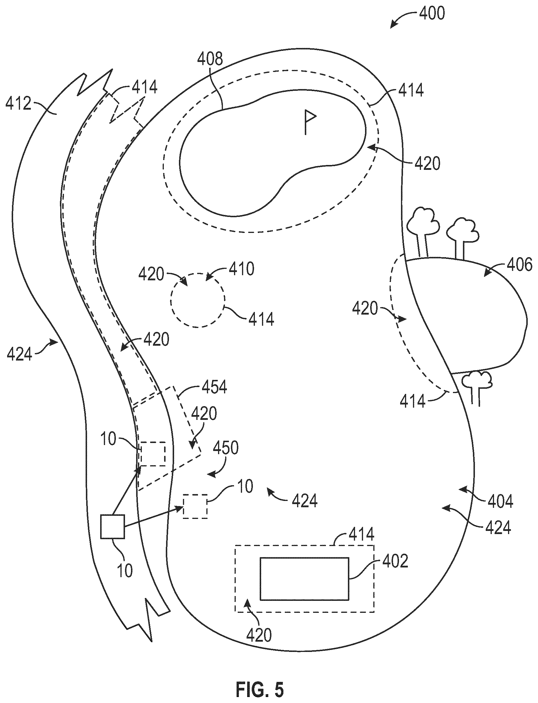 Patent US12581267 Figure 5 – Geofence based on vehicle traffic