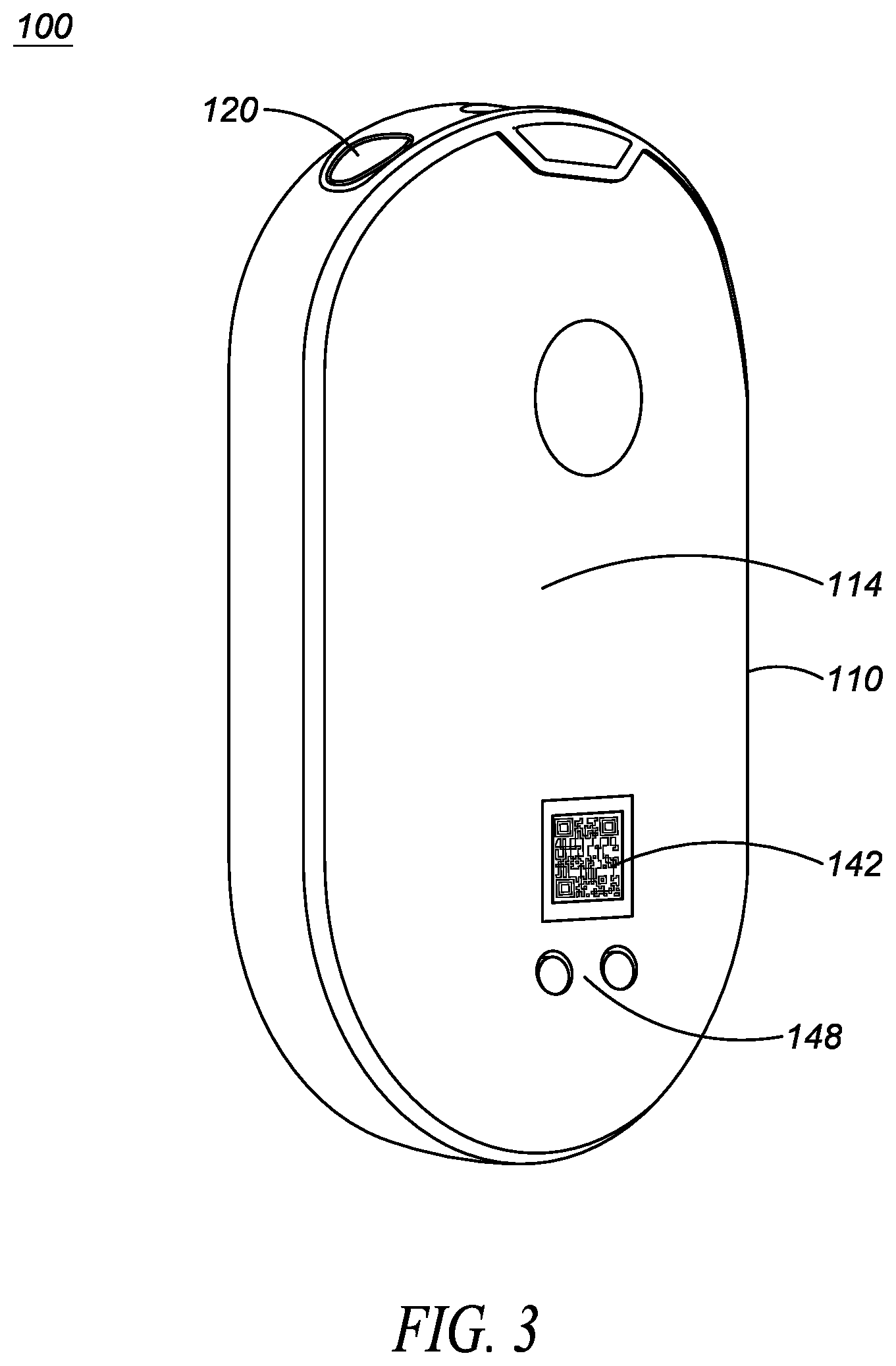 Patent US12581274 Figure 3 – Portable communication device
