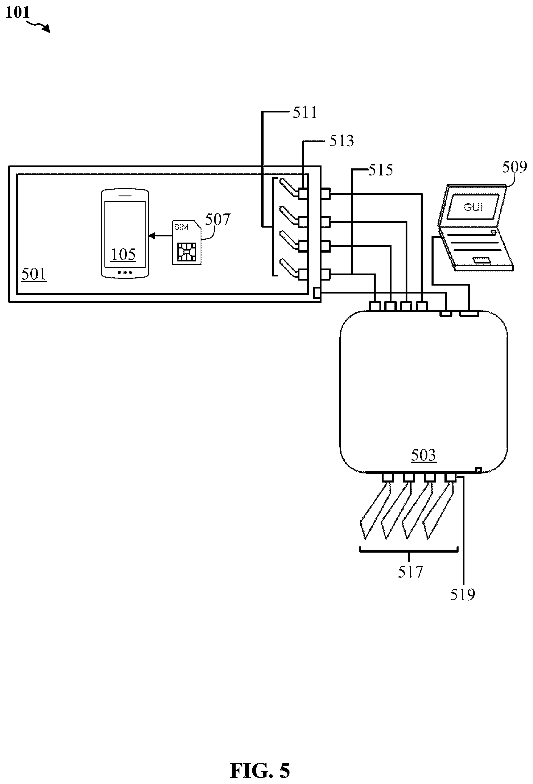 Patent US12581302 Figure 5 – Contraband detection system