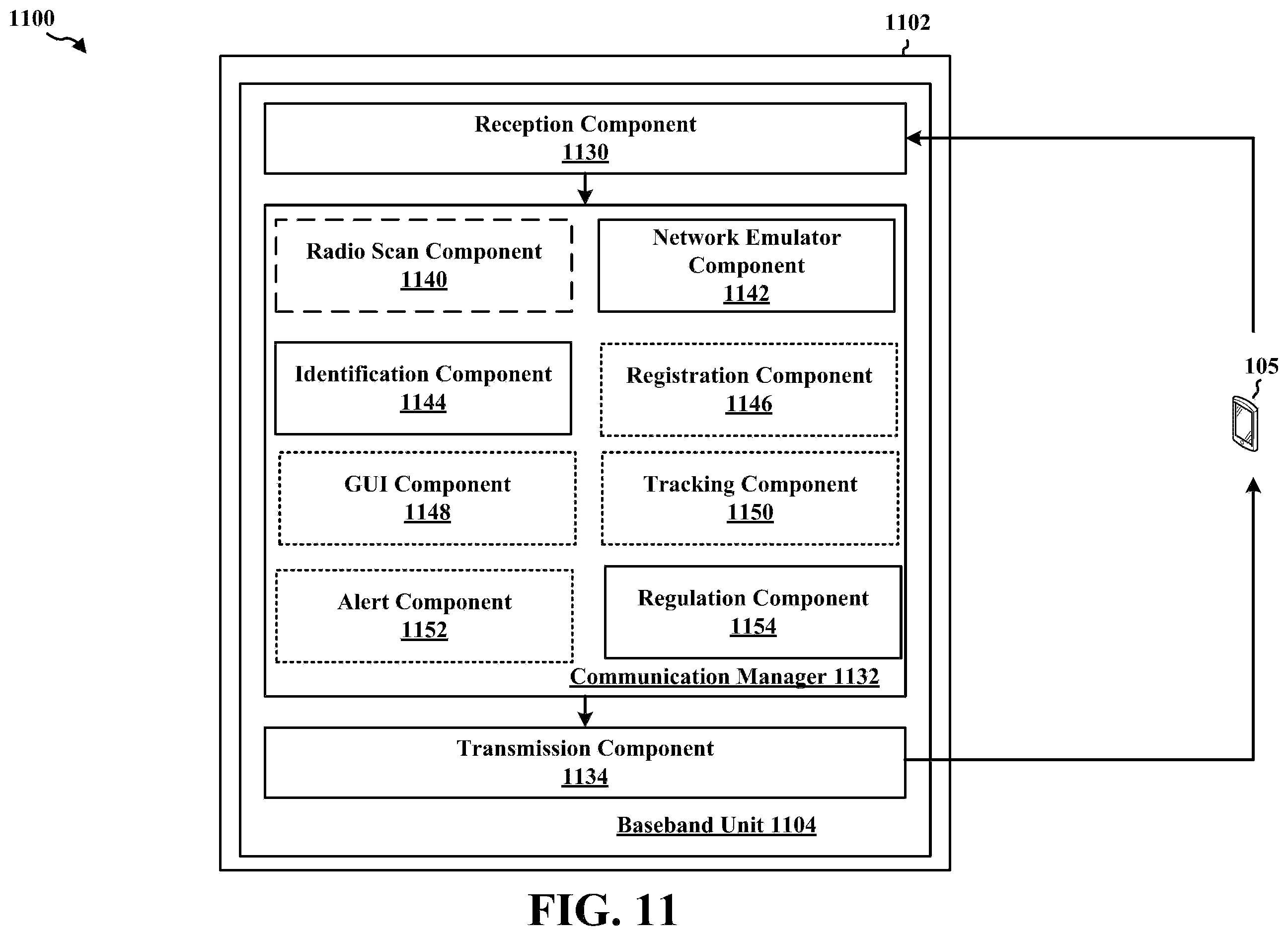 Patent US12581302 Figure 11 – Contraband detection system