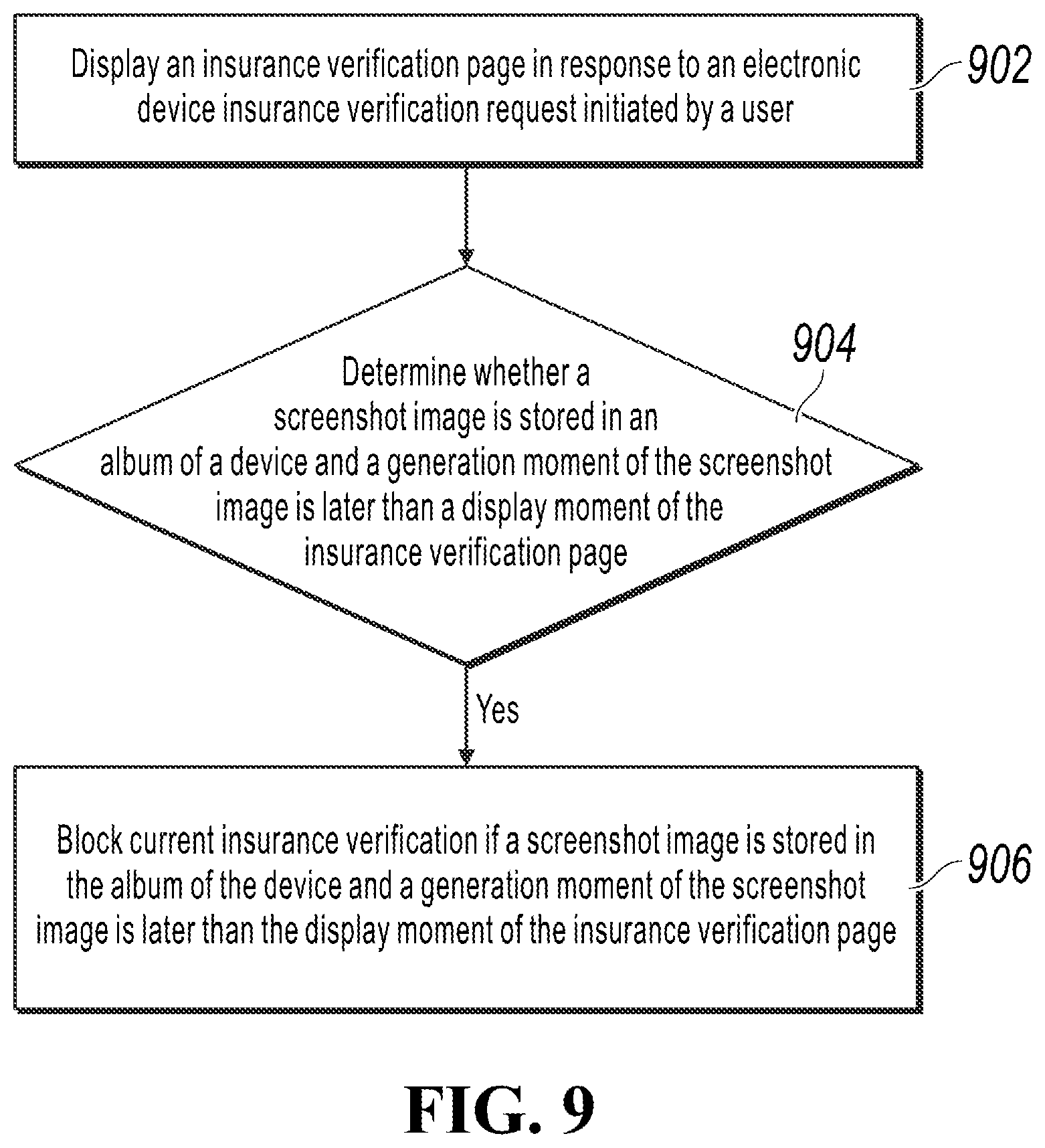 Patent US12581304 Figure 9 – Verification methods and apparatuses for electronic device insurance