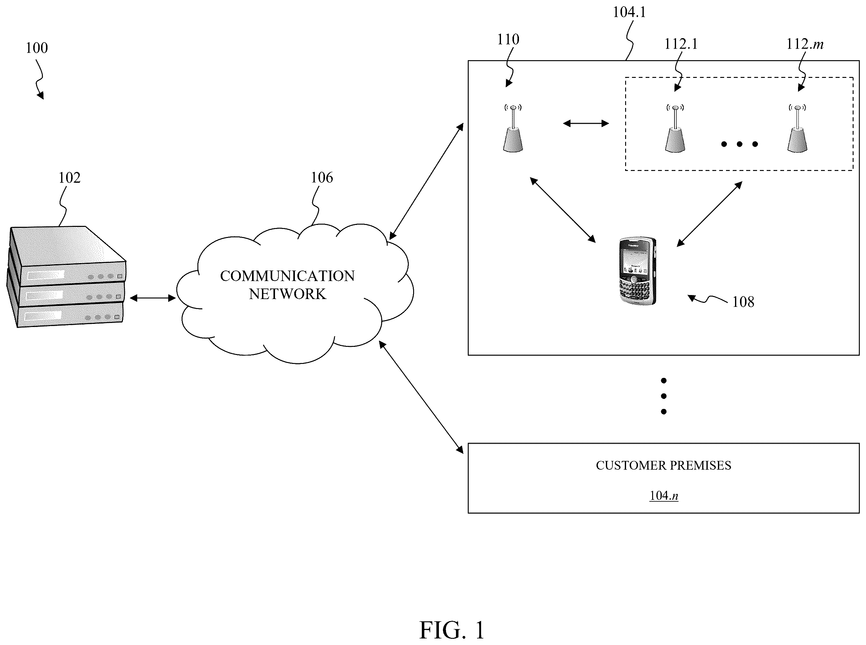 Patent US12581319 — Installing wireless range extender within a customer premises of a service provider network — Figure 1