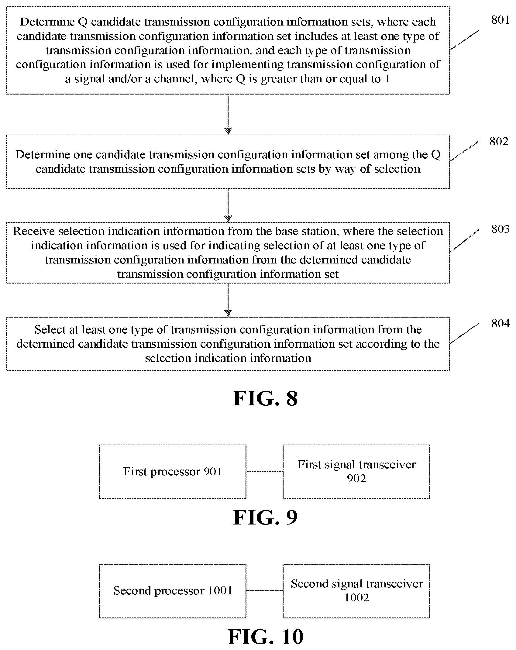 Patent US12581322 Figure 5 – Transmission configuration method, transmission configuration determination method, base station and terminal