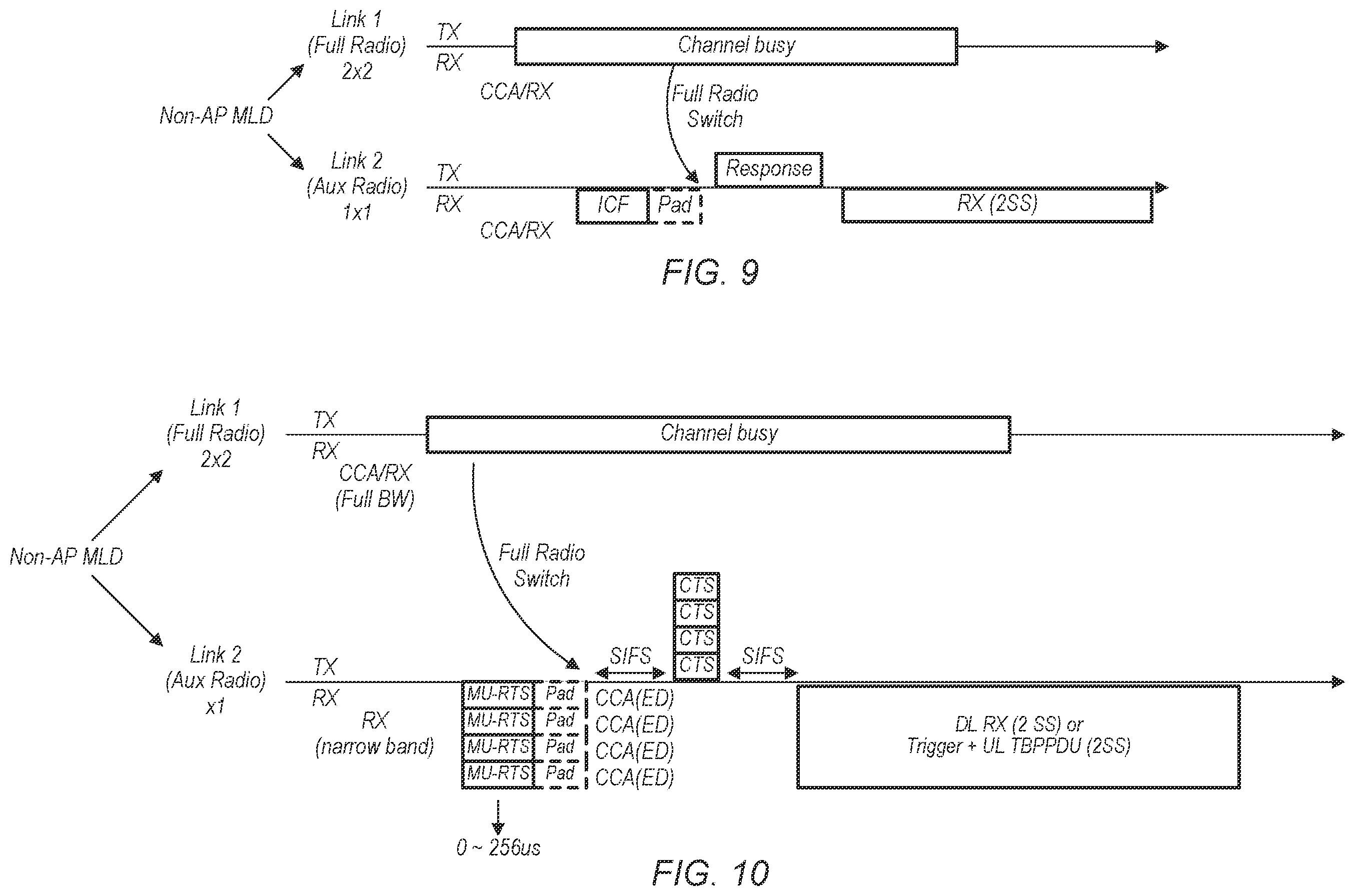Patent US12581416 Figure 7 – Multi-link single radio suspension and operating parameters