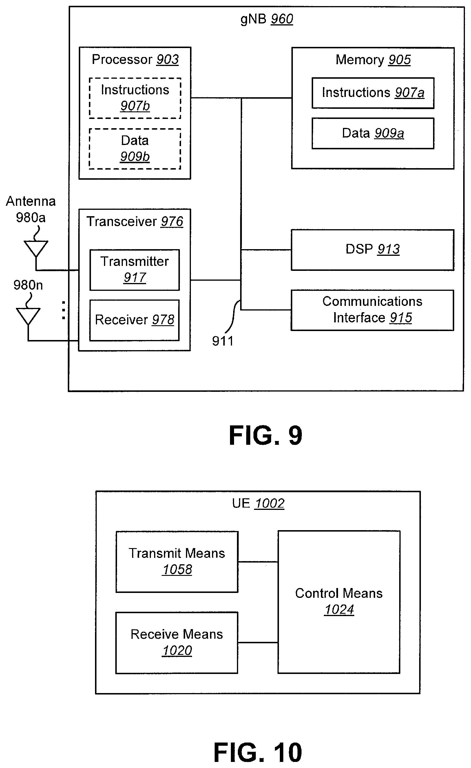 Patent US12581480 Figure 9 – User equipments, base stations and methods for uplink transmission in interrupted transmission indication