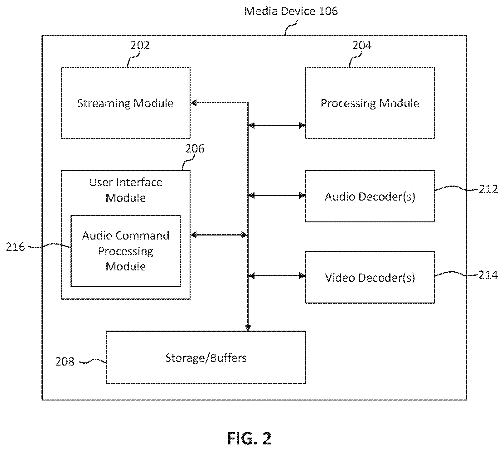 Patent US12581547 Figure 2 – Wireless connection between a streaming device and a wireless communication device