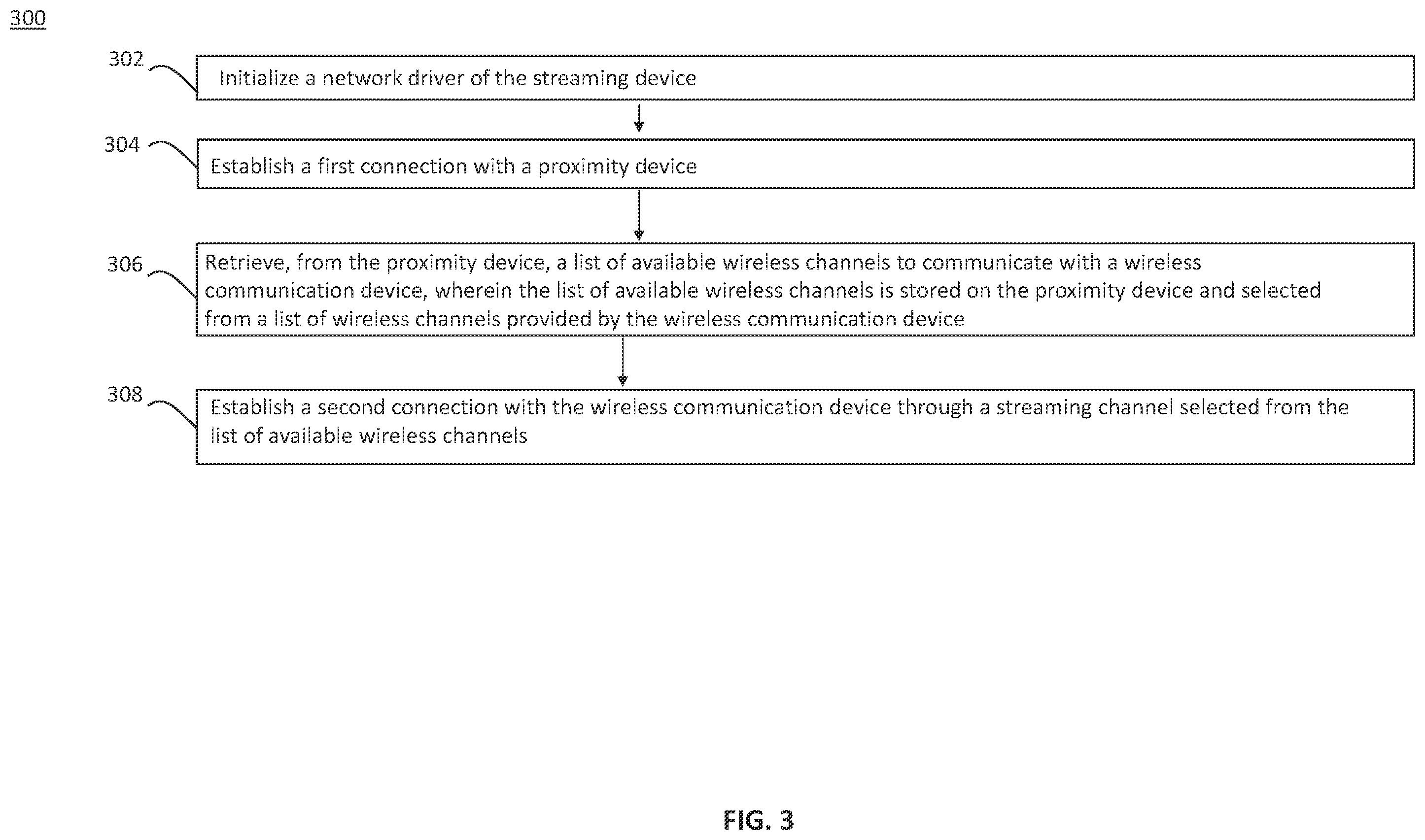 Patent US12581547 Figure 3 – Wireless connection between a streaming device and a wireless communication device