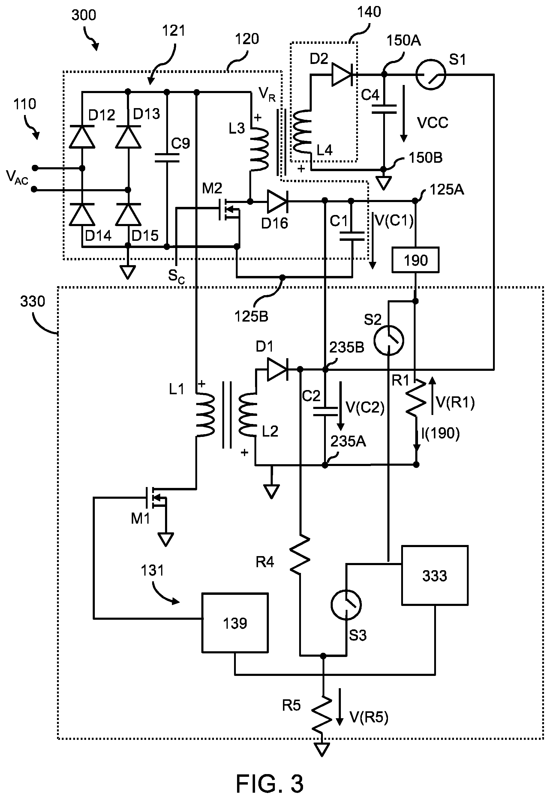Patent US12581575 Figure 3 – Driver arrangement for powering two loads