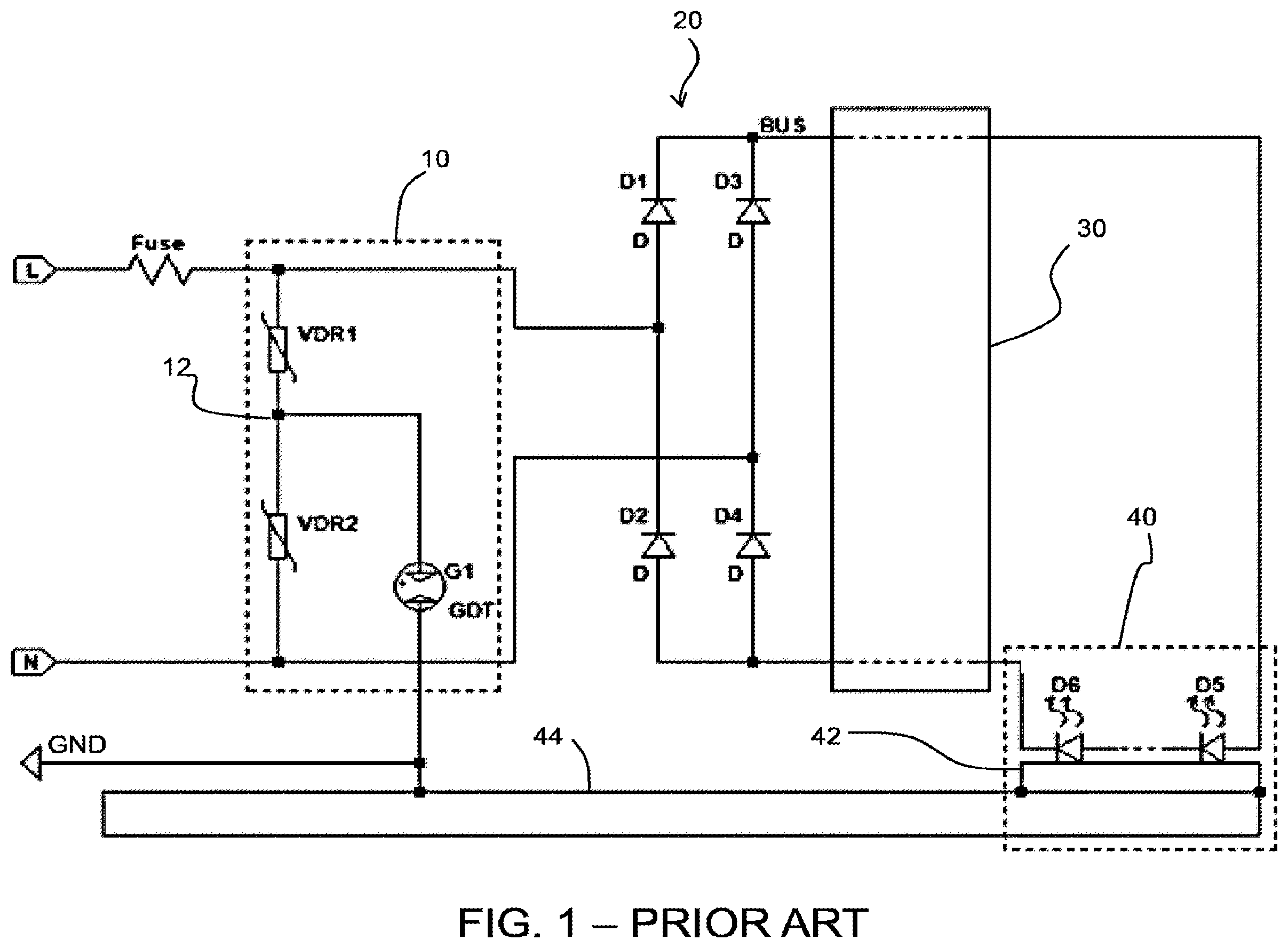 Patent US12581578 Figure 1 – Protection circuit for use in a lighting circuit