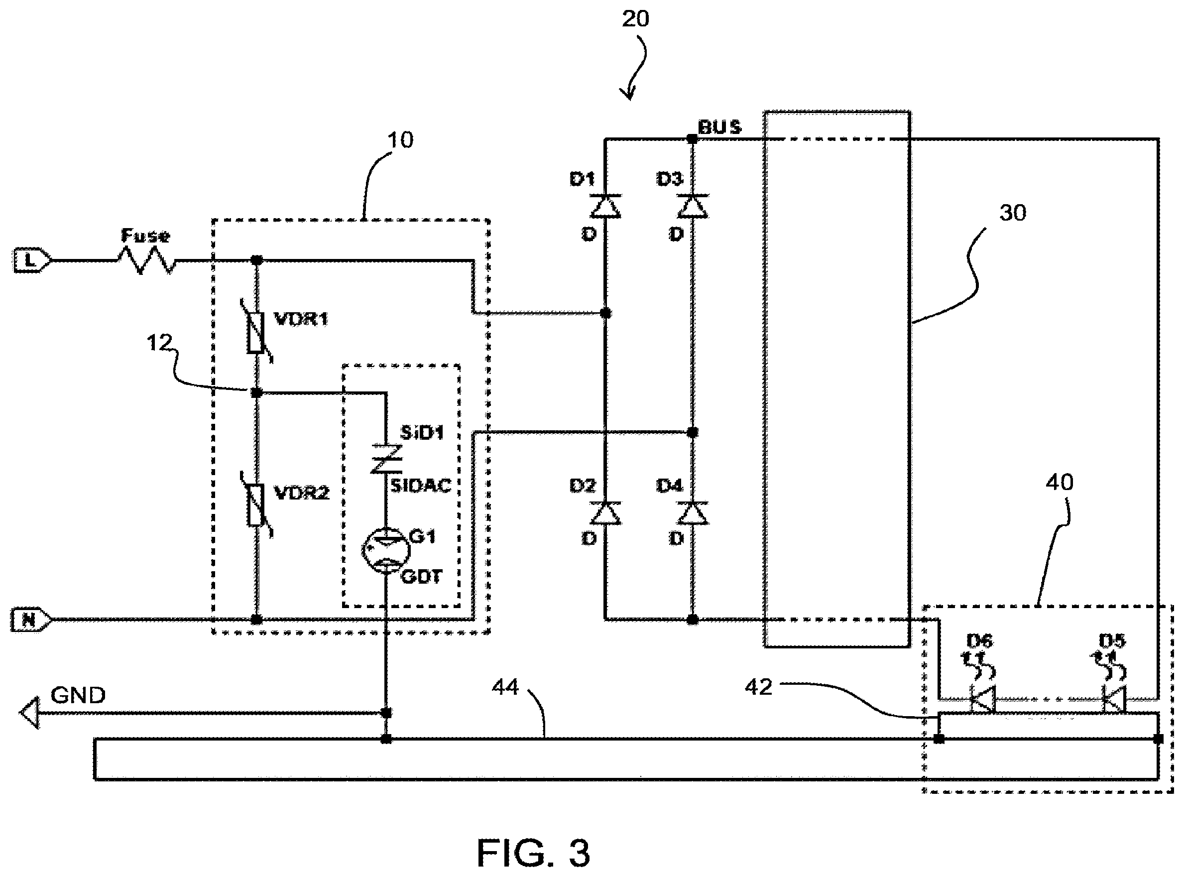 Patent US12581578 Figure 3 – Protection circuit for use in a lighting circuit
