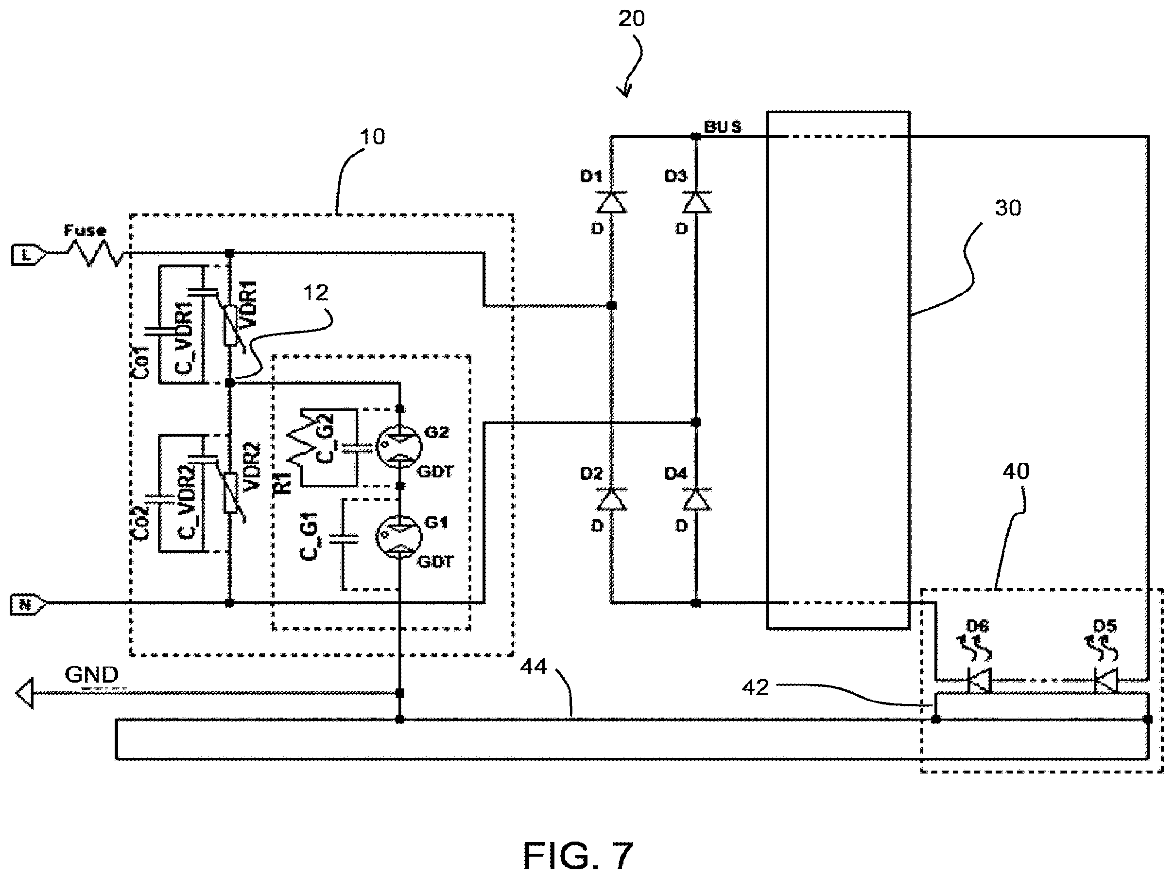 Patent US12581578 Figure 7 – Protection circuit for use in a lighting circuit