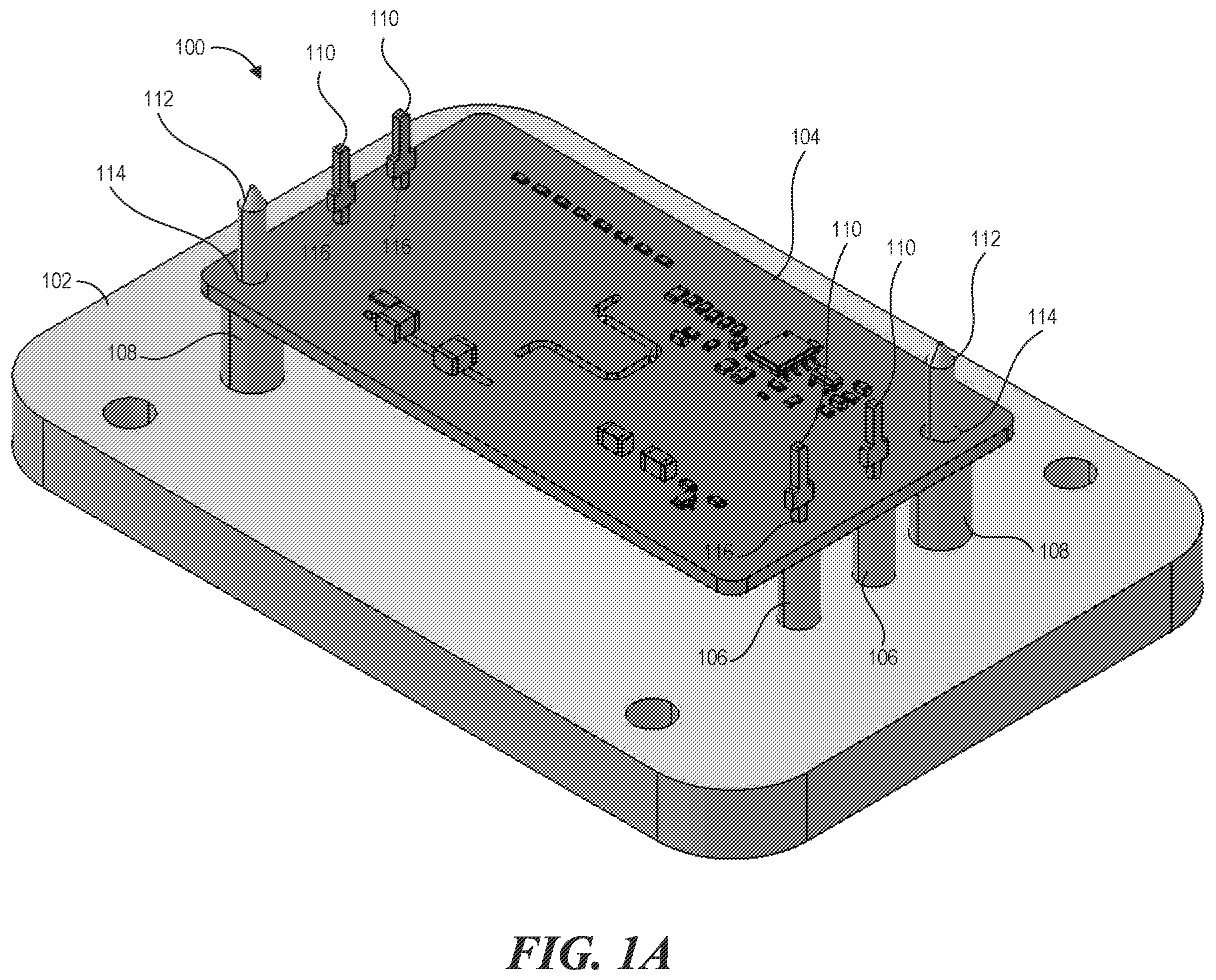 Patent US12581588 Figure 1 – Press-fit fasteners for securing components together