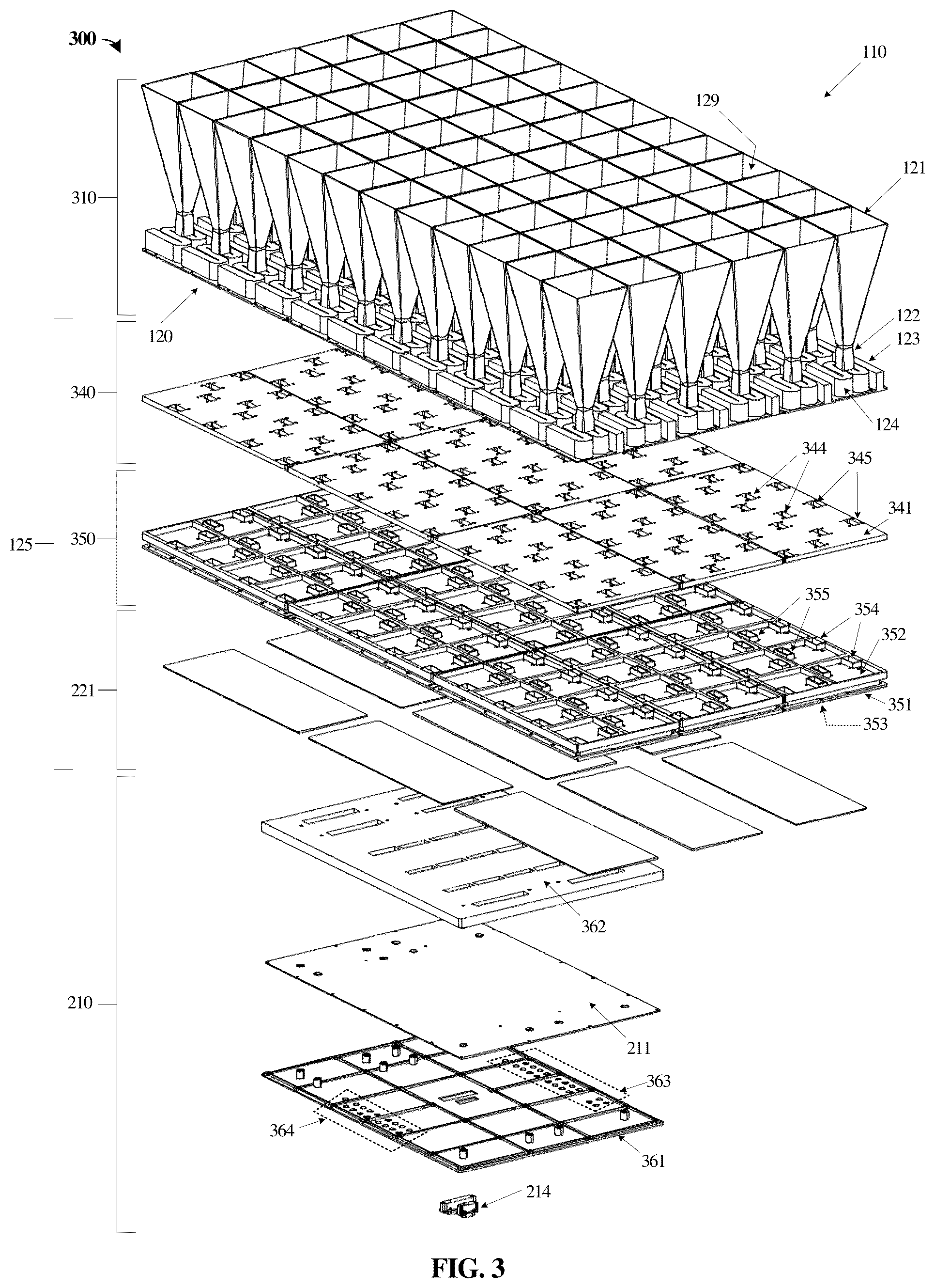 Patent US12581590 Figure 3 – High density radio frequency connections