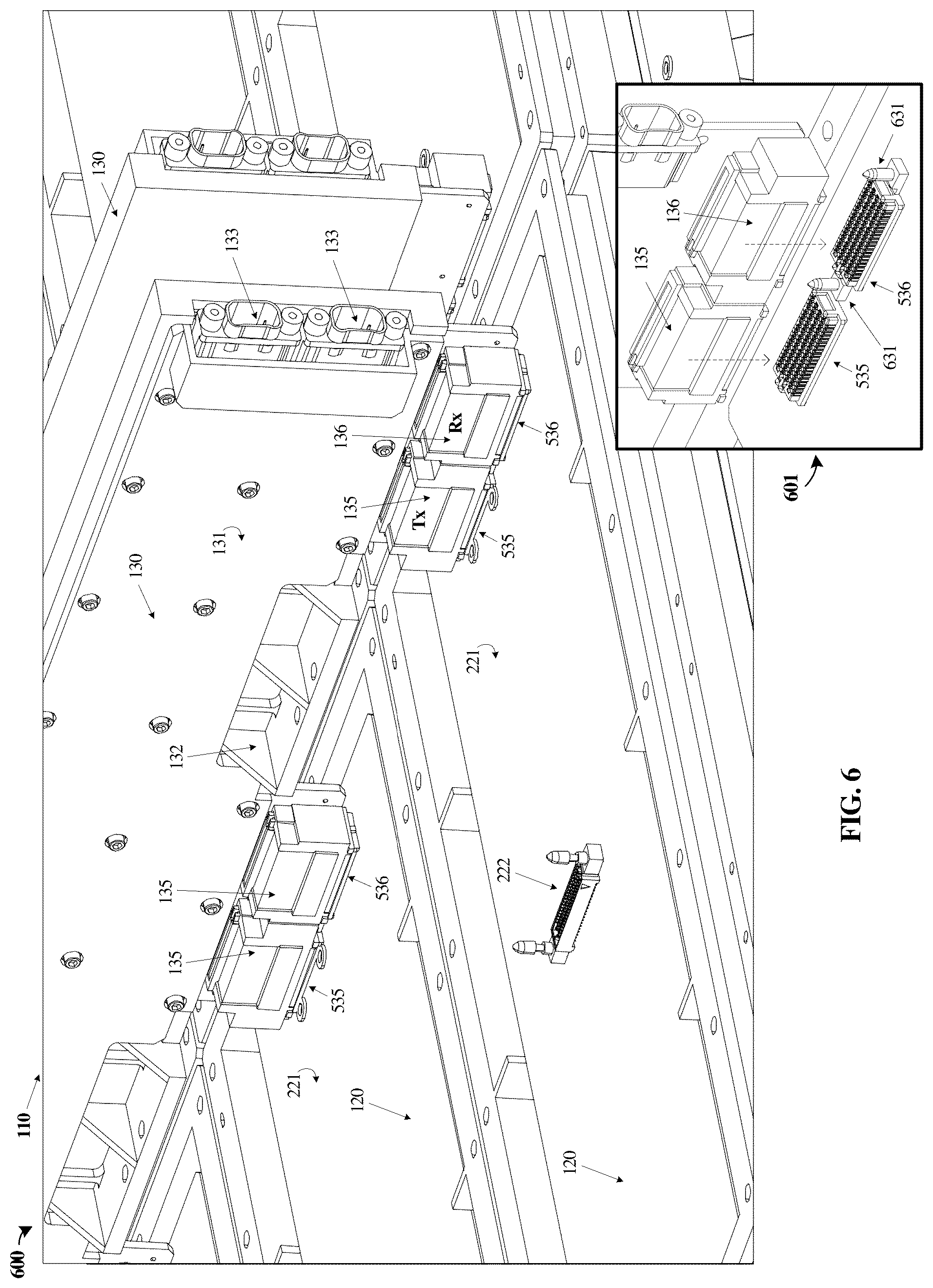 Patent US12581590 Figure 6 – High density radio frequency connections