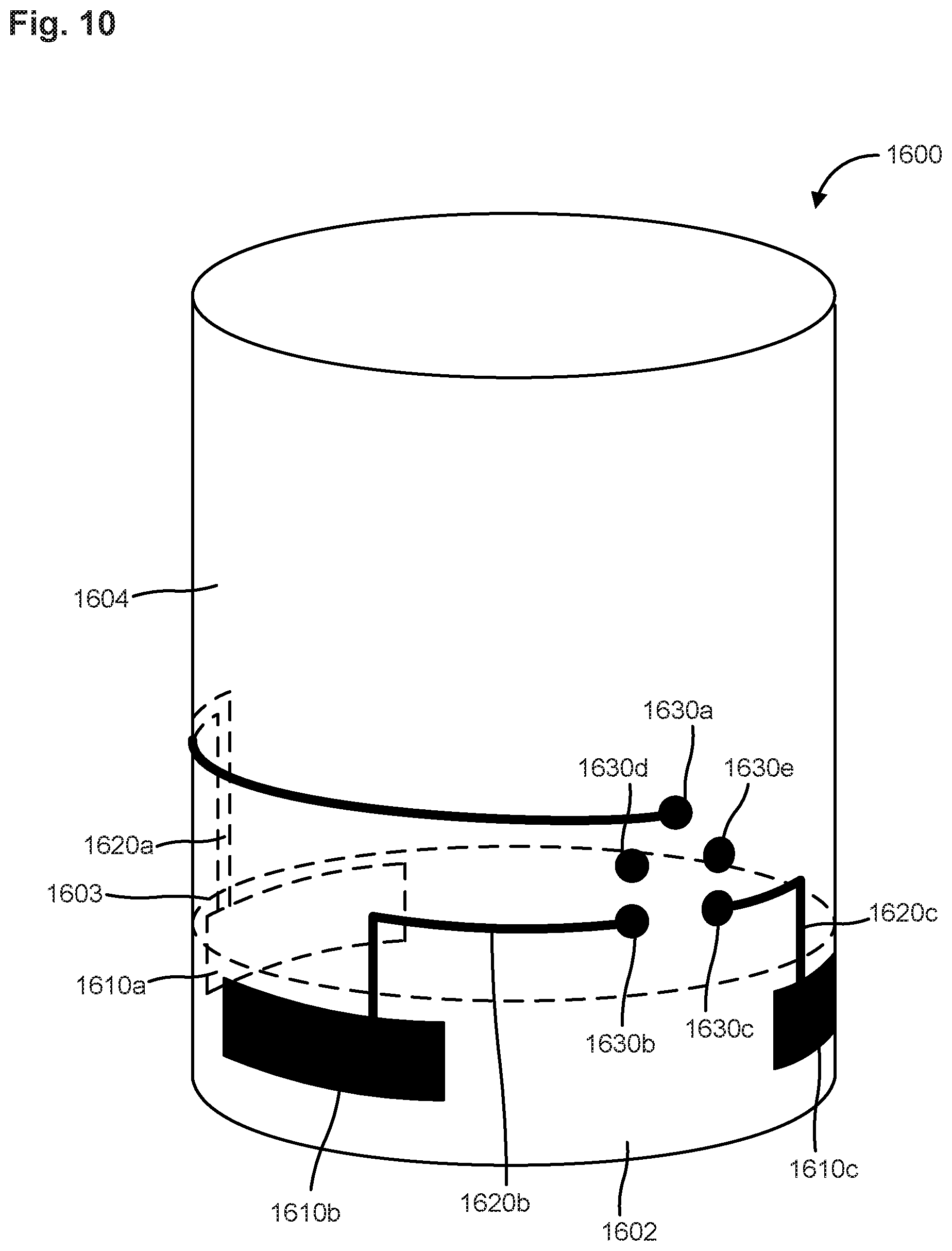 Patent US12581595 Figure 16 – Textile blank with seamless knitted electrode system