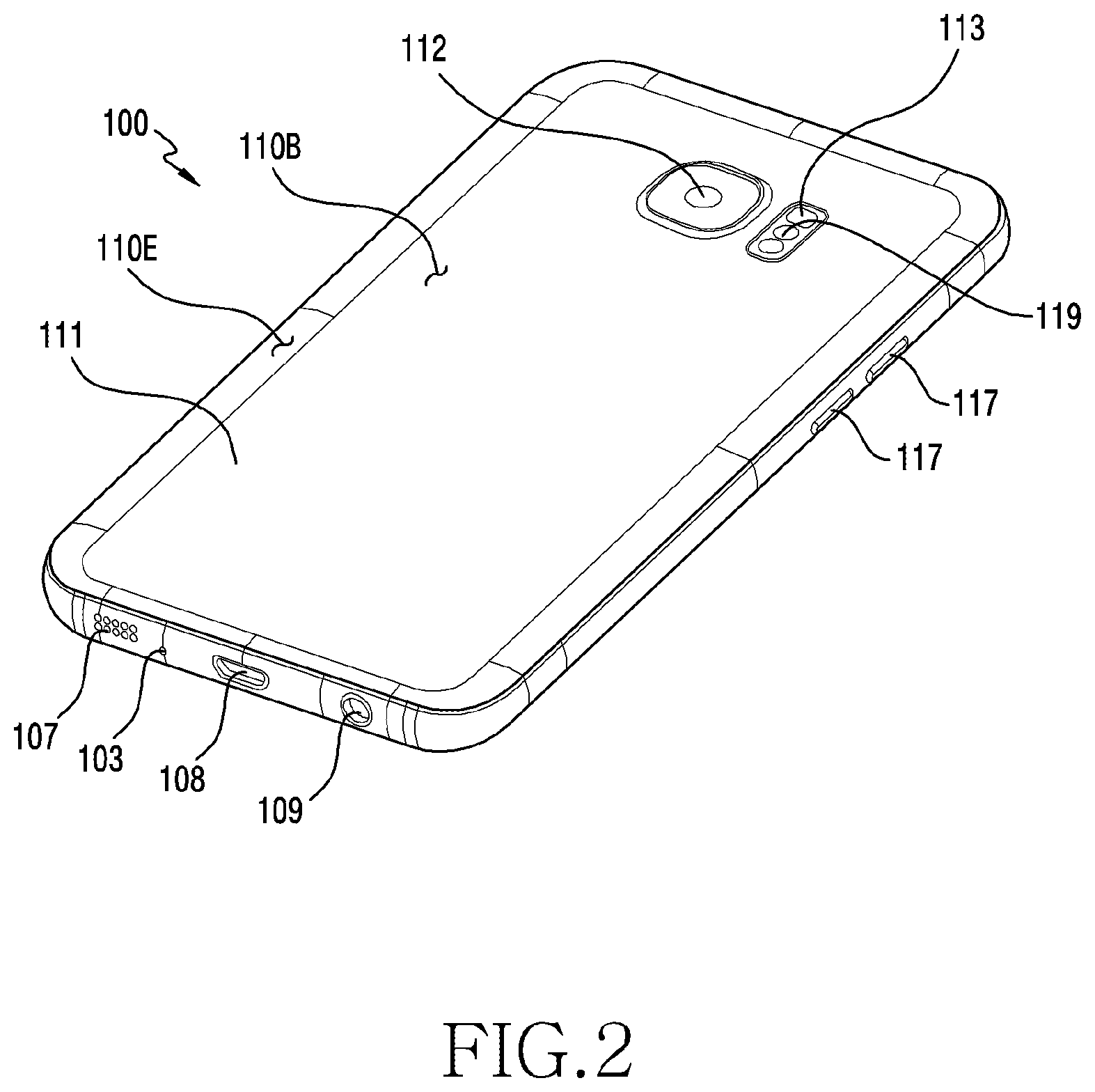 Patent US12581598 Figure 2 – Electronic device comprising printed circuit board