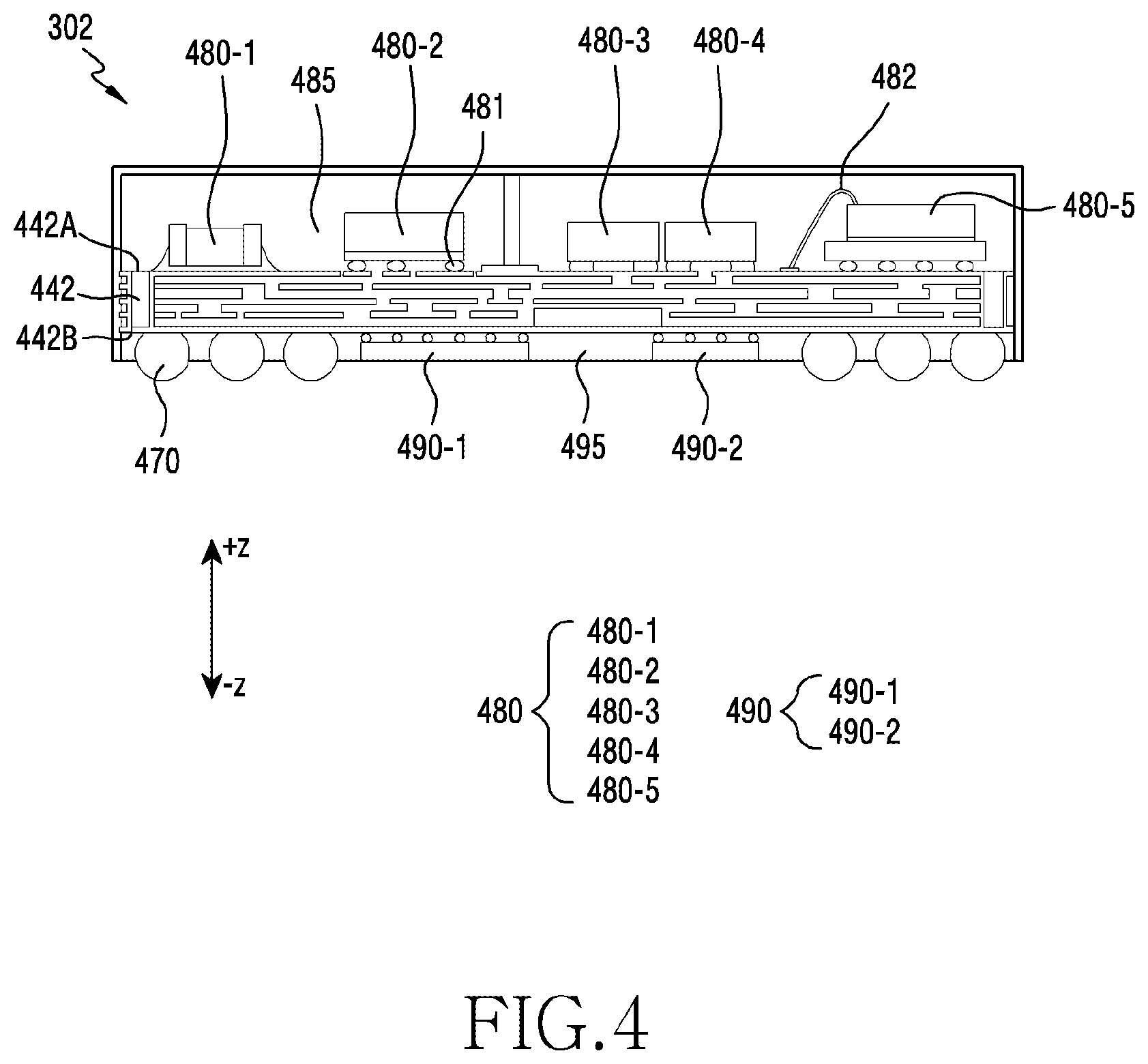 Patent US12581598 Figure 4 – Electronic device comprising printed circuit board