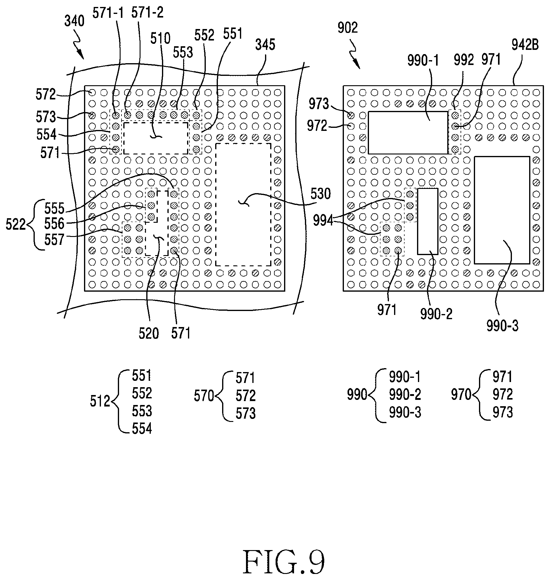 Patent US12581598 Figure 9 – Electronic device comprising printed circuit board