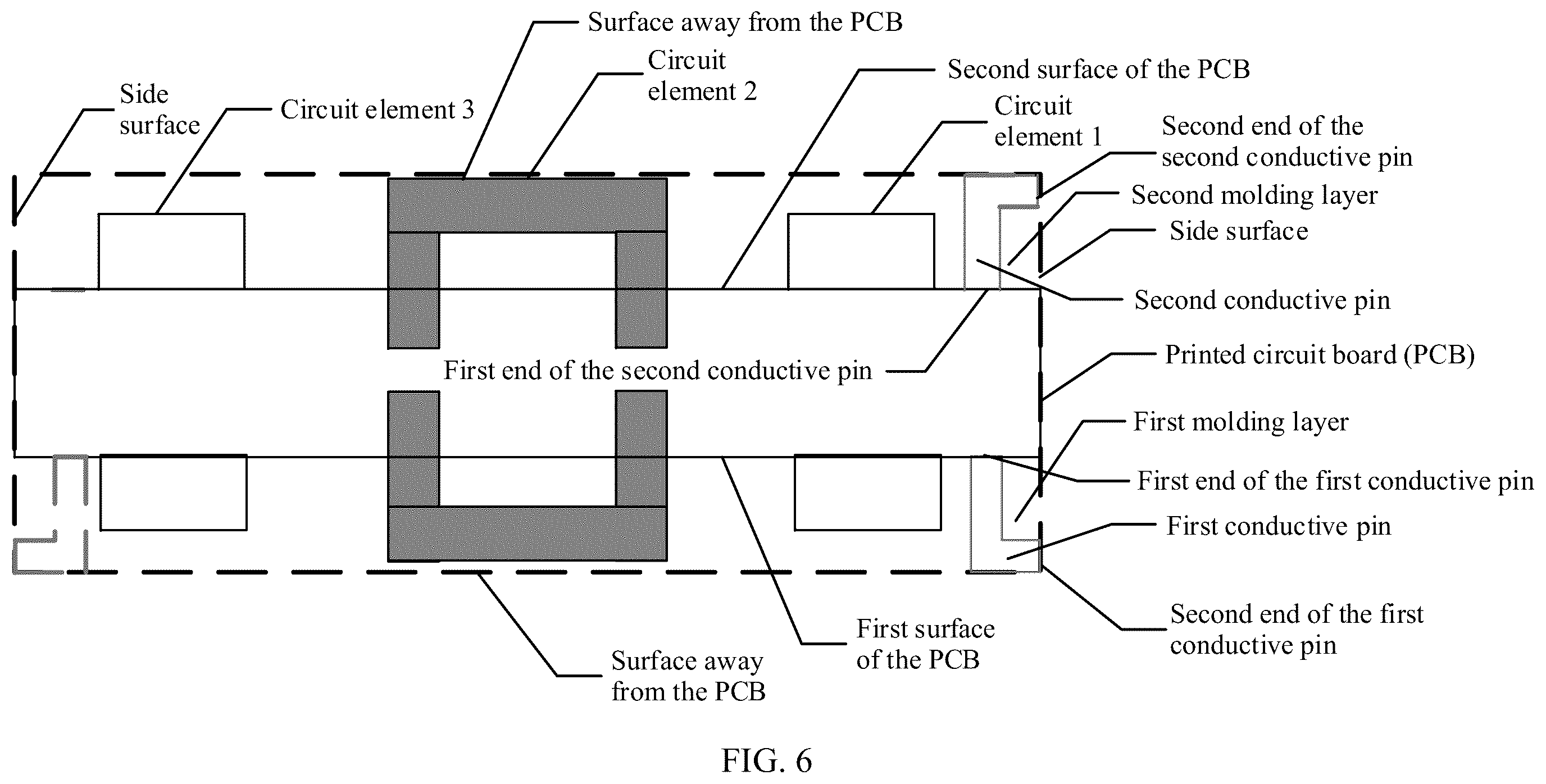Patent US12581599 Figure 7 – Packaging module, electronic device, and methods for manufacturing the same