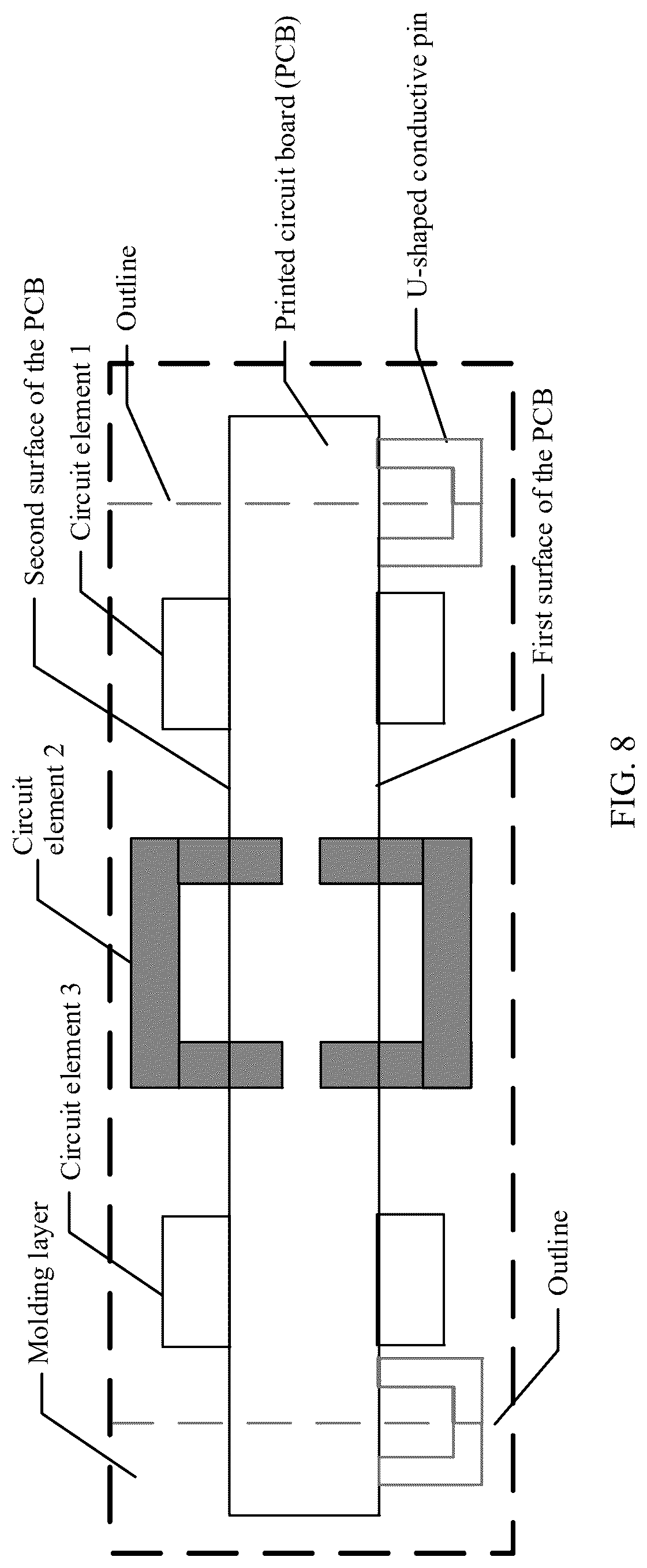 Patent US12581599 Figure 10 – Packaging module, electronic device, and methods for manufacturing the same