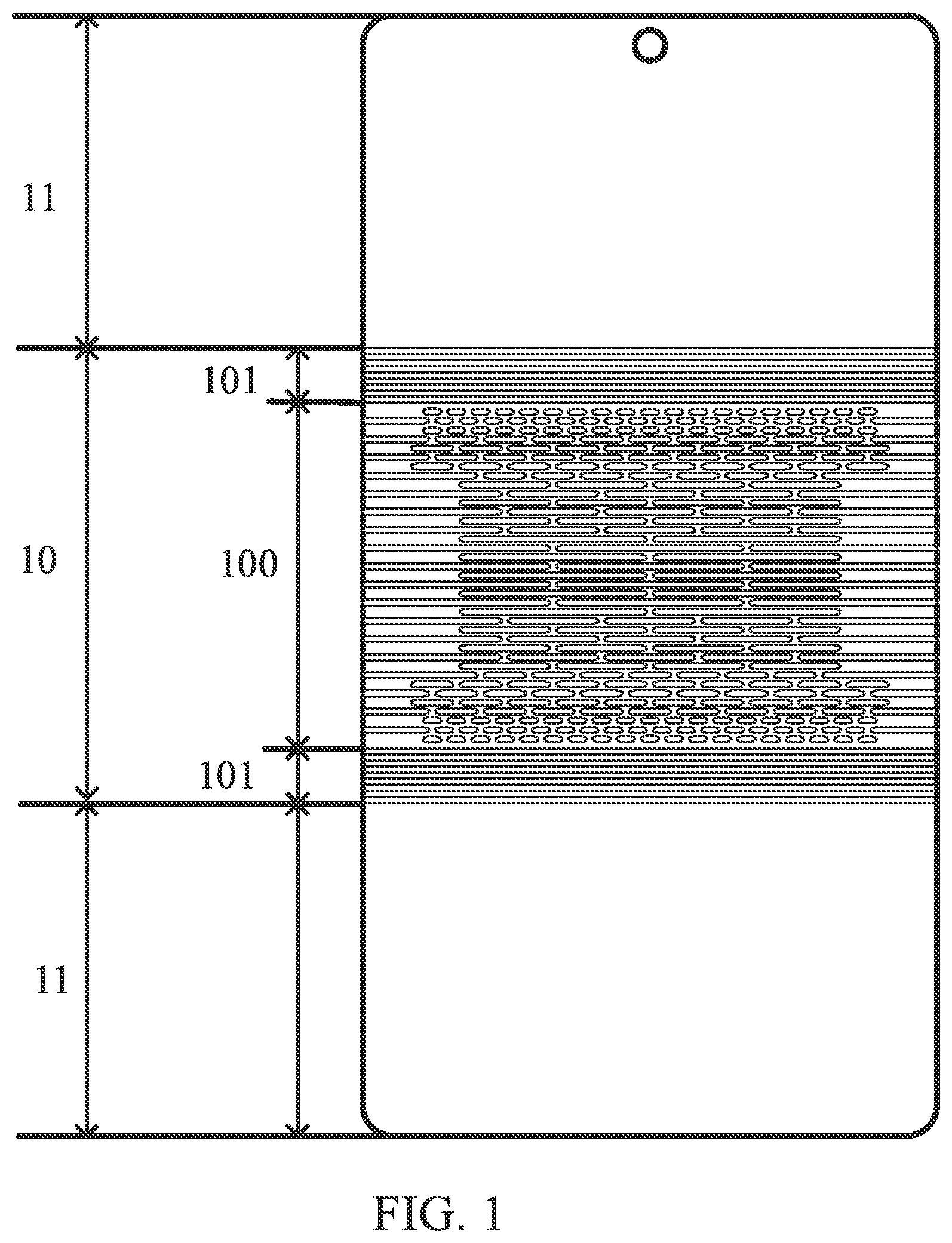 Patent US12581603 — Supporting plate and foldable display module — Figure 1