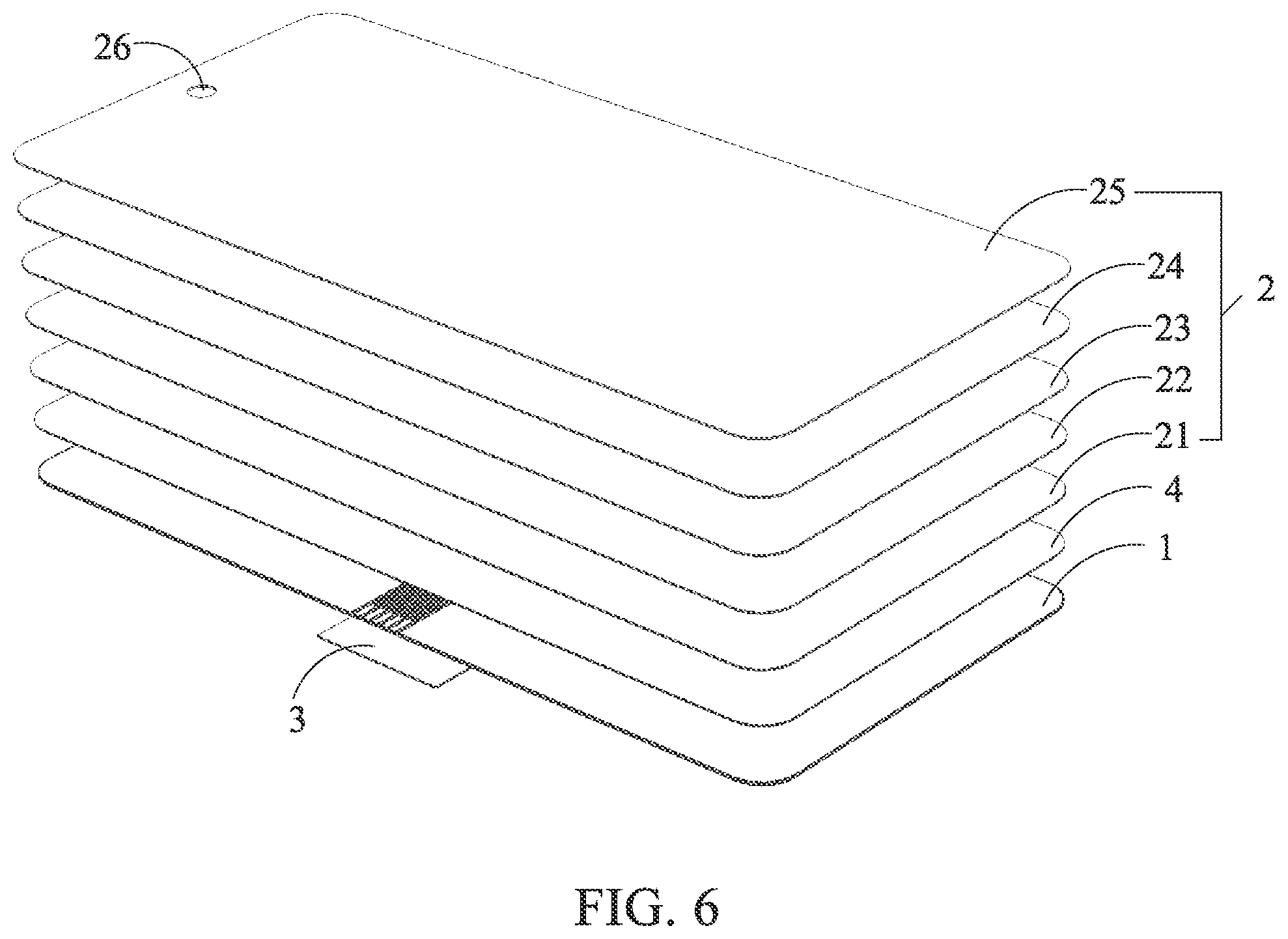 Patent US12581603 Figure 6 – Supporting plate and foldable display module