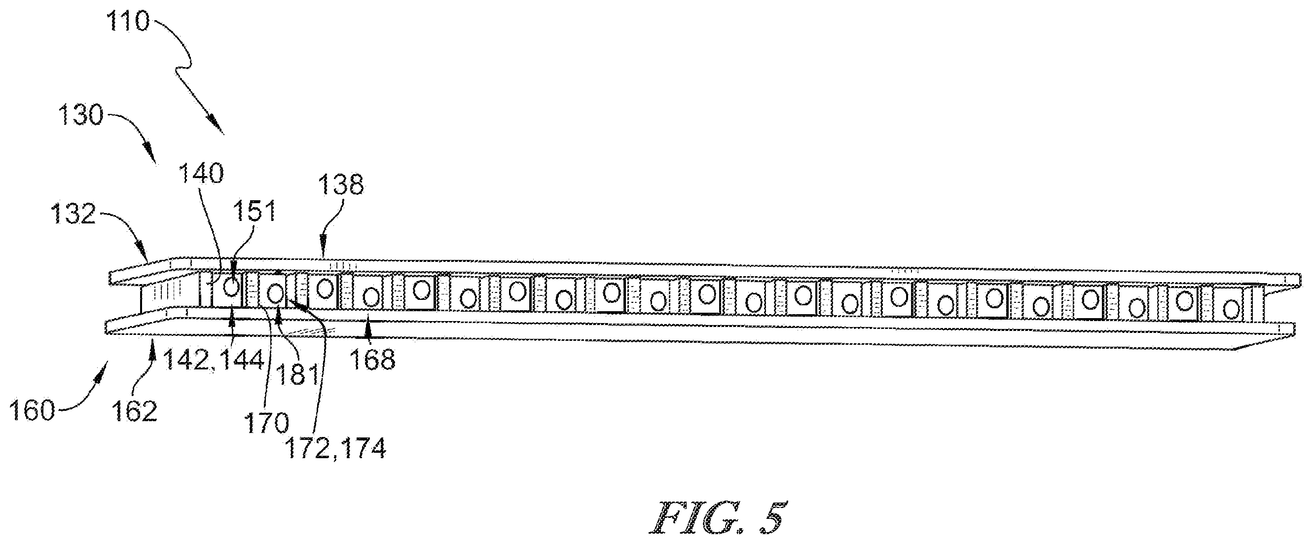 Patent US12581618 Figure 5 – Stacked cold plate with flow guiding vanes having through holes and method of manufacturing