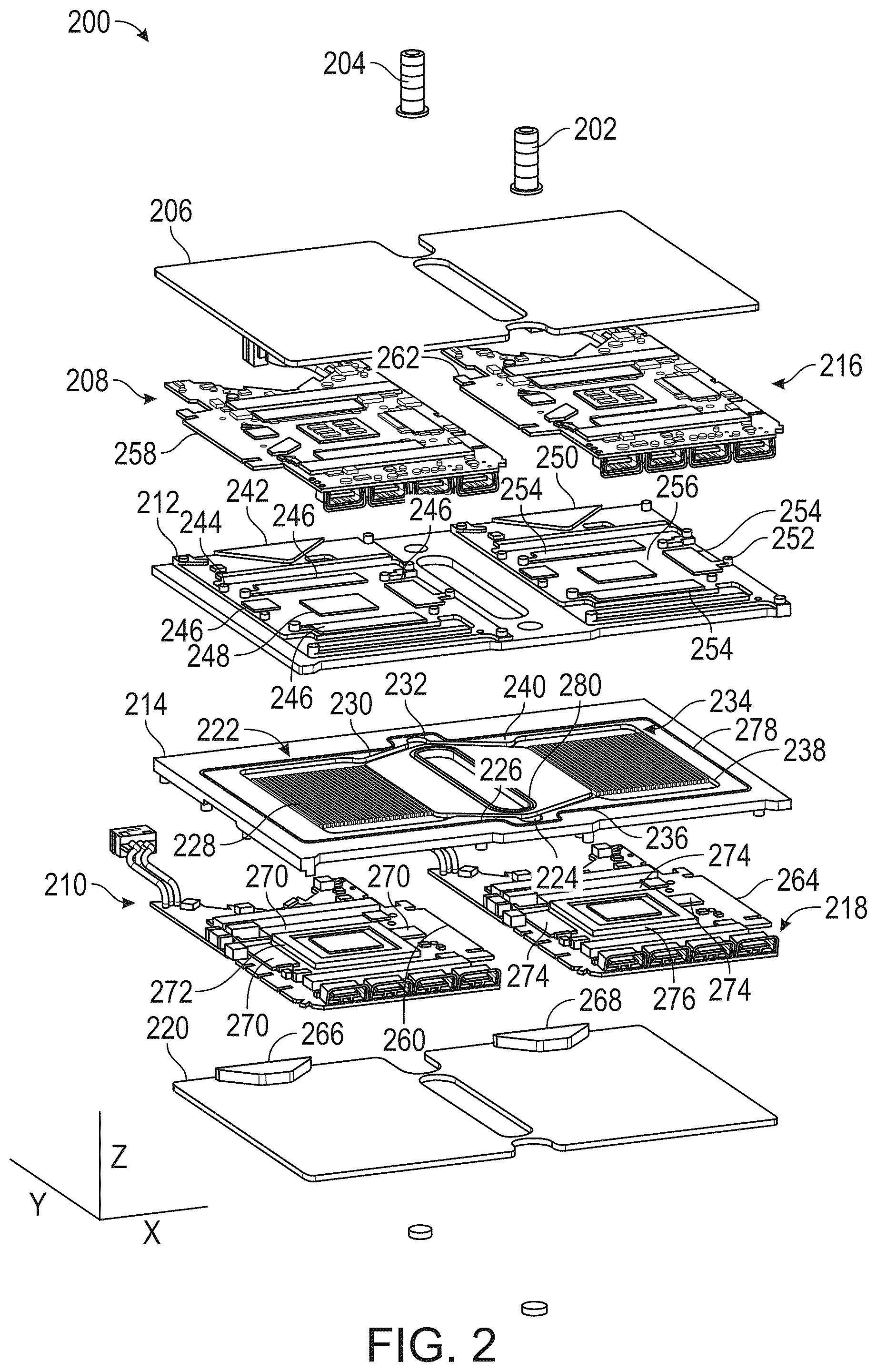 Patent US12581621 Figure 2 – High density computer cooling system