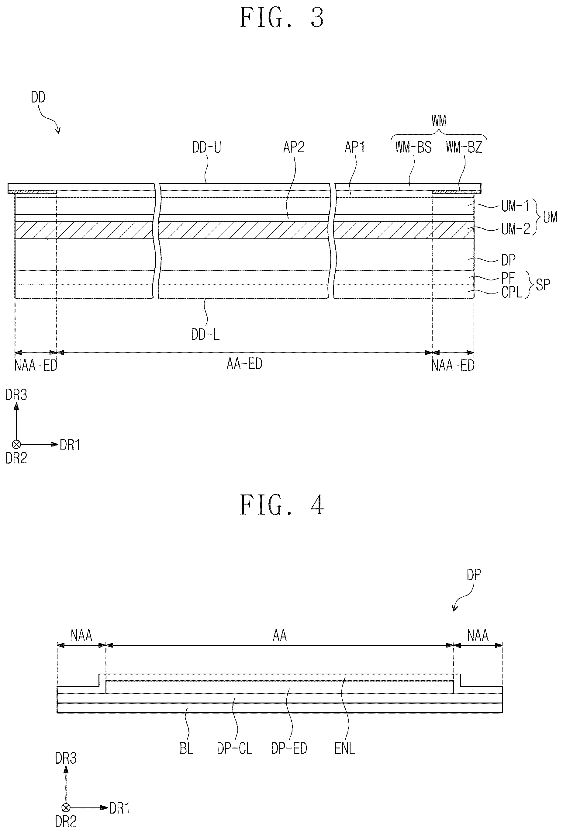 Patent US12581626 Figure 3 – Display device, functional layer included in display device and method of manufacturing display device