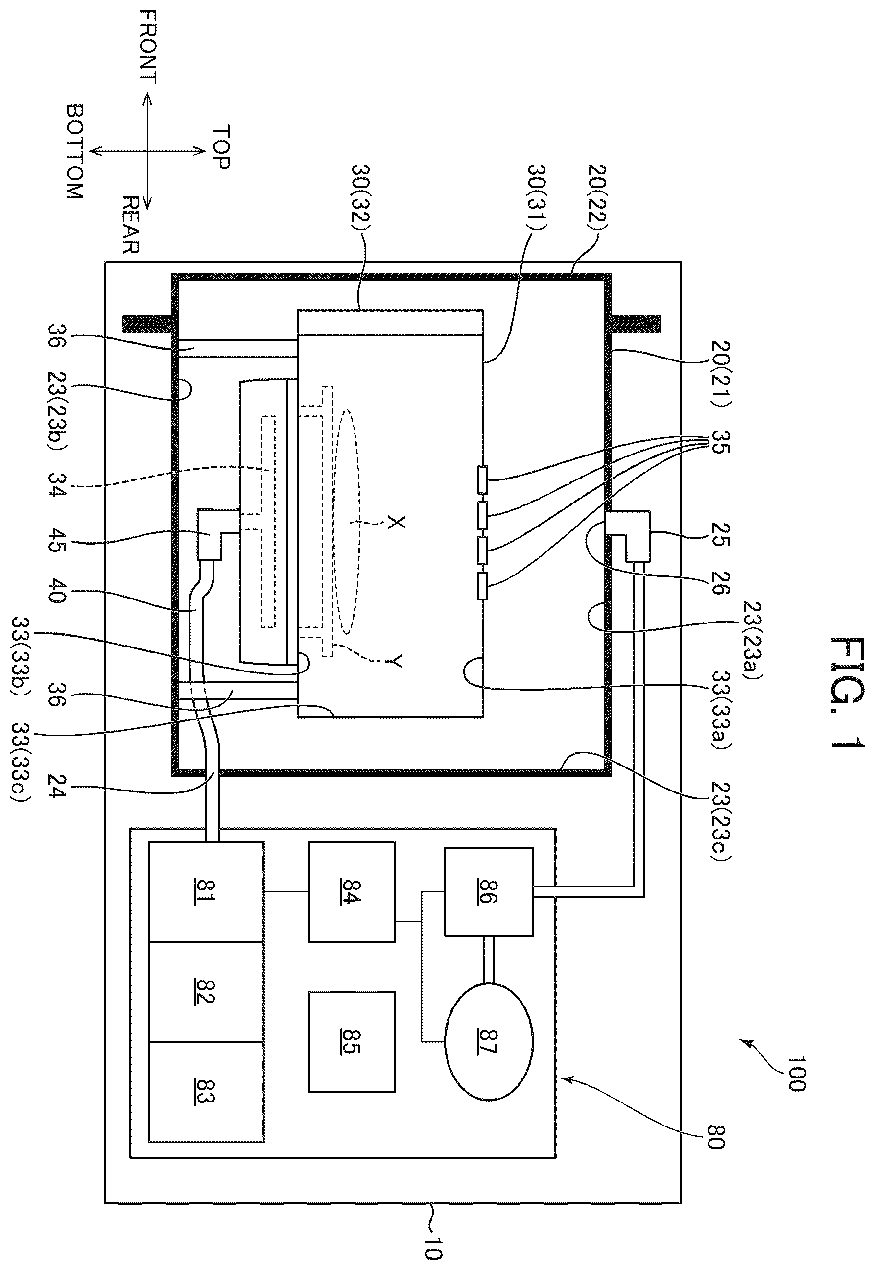 Patent US12581627 Figure 1 – Device with a microwave shielding container