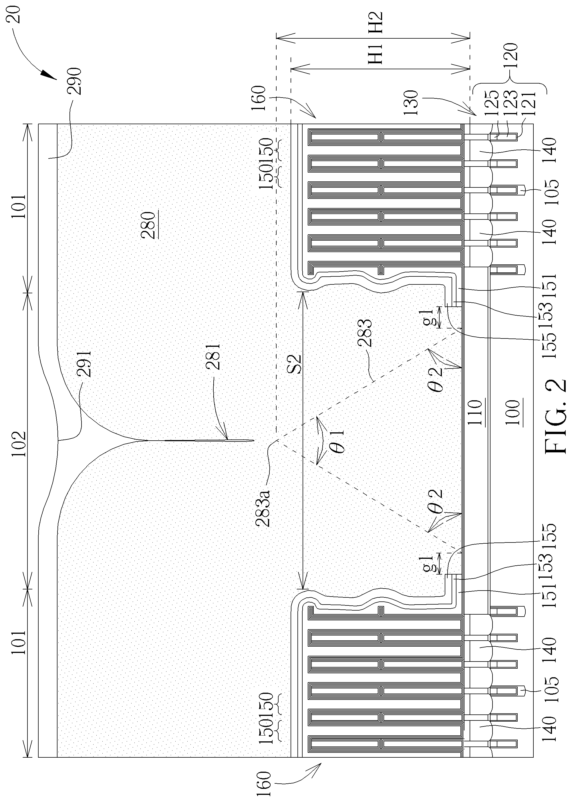 Patent US12581638 Figure 2 – Semiconductor memory device having interface layer between capacitor structures and method of fabricating the same