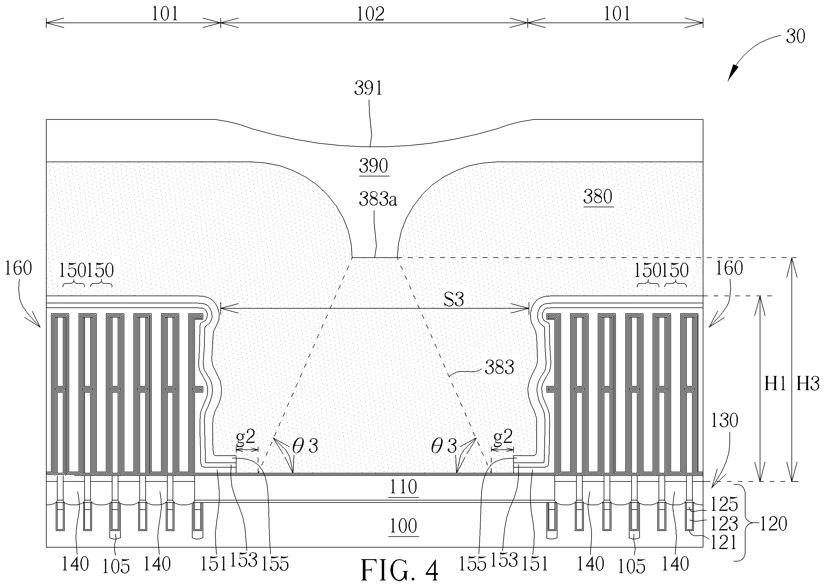 Patent US12581638 Figure 4 – Semiconductor memory device having interface layer between capacitor structures and method of fabricating the same