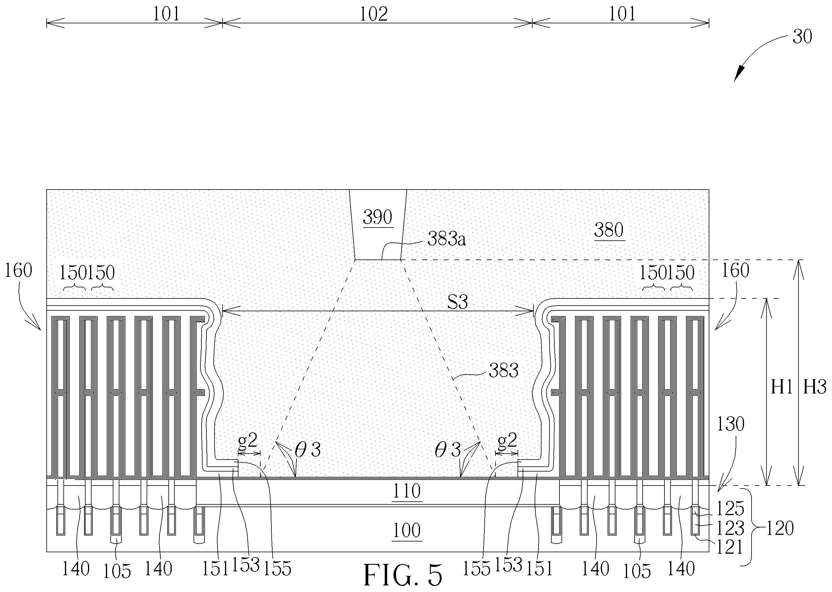 Patent US12581638 Figure 5 – Semiconductor memory device having interface layer between capacitor structures and method of fabricating the same