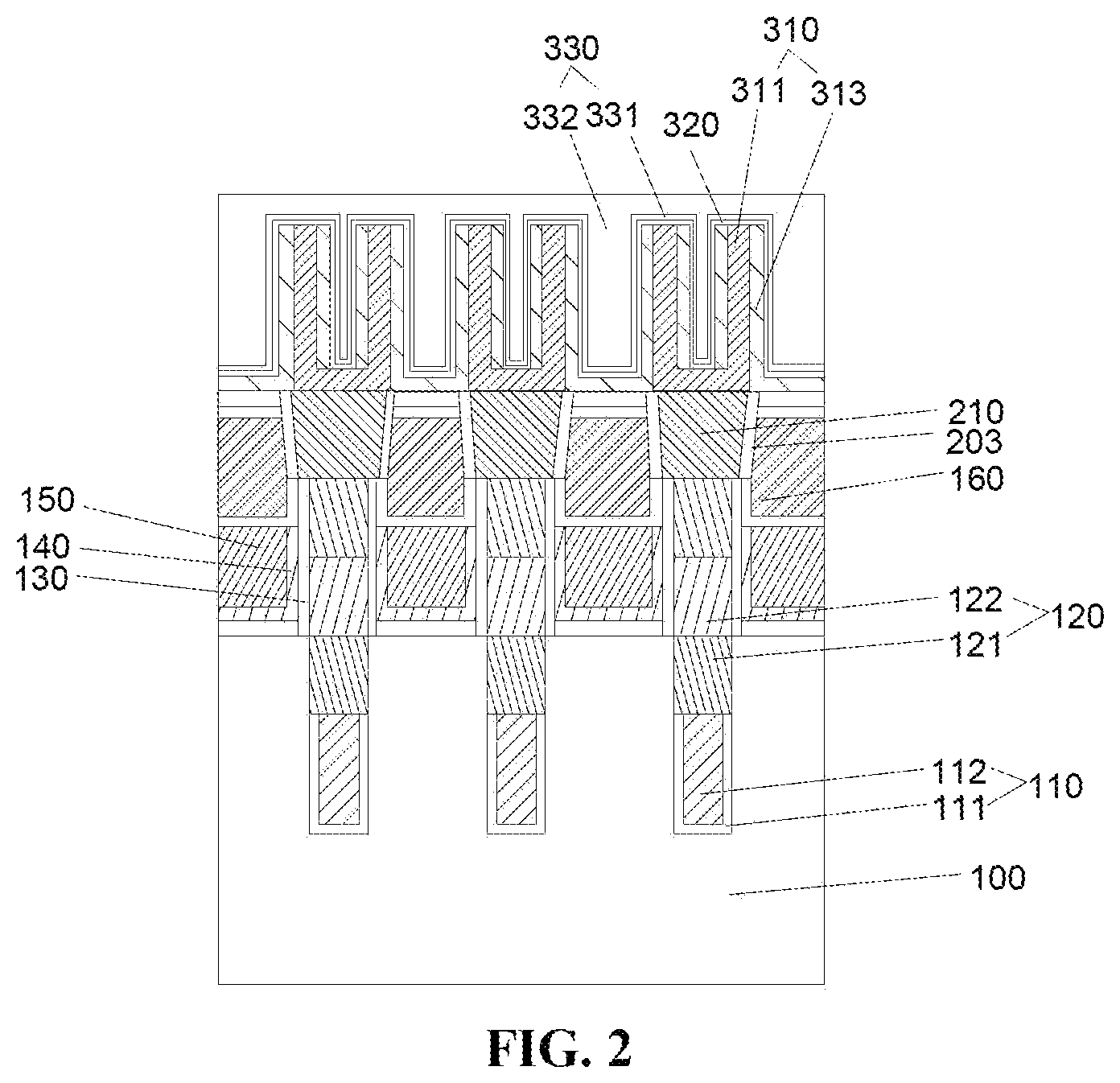 Patent US12581641 Figure 2 – Memory cell, memory and method for manufacturing memory