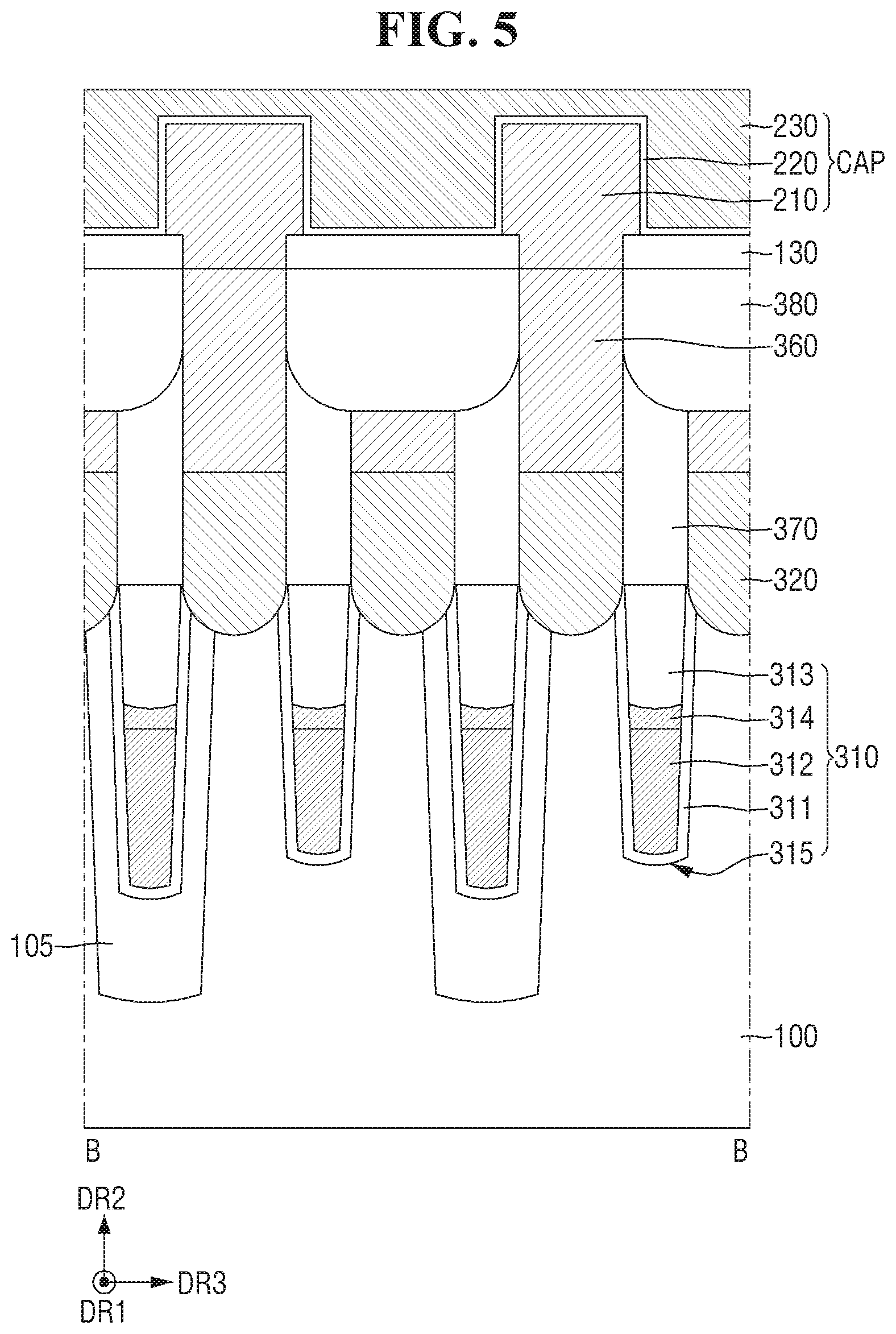 Patent US12581643 Figure 5 – Semiconductor memory device and method for fabricating the same