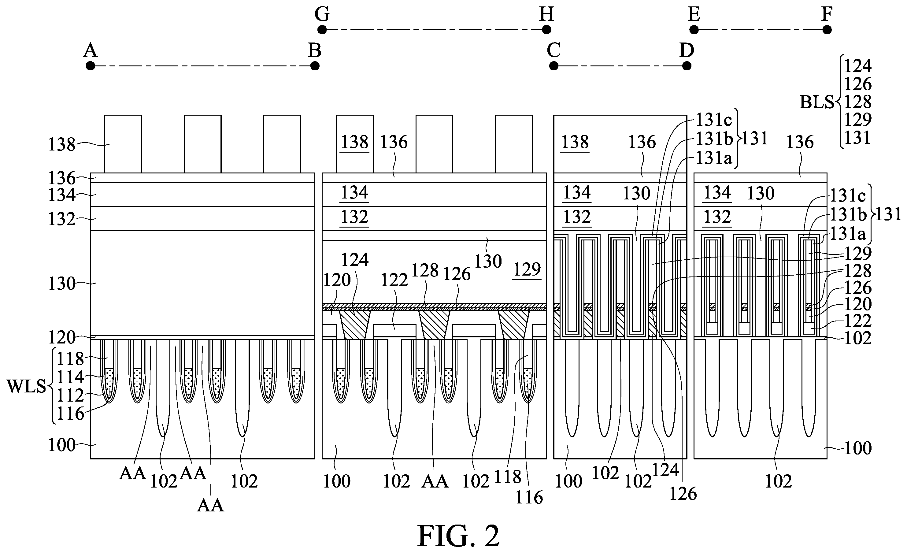 Patent US12581644 Figure 2 – Semiconductor structure and method of forming the same