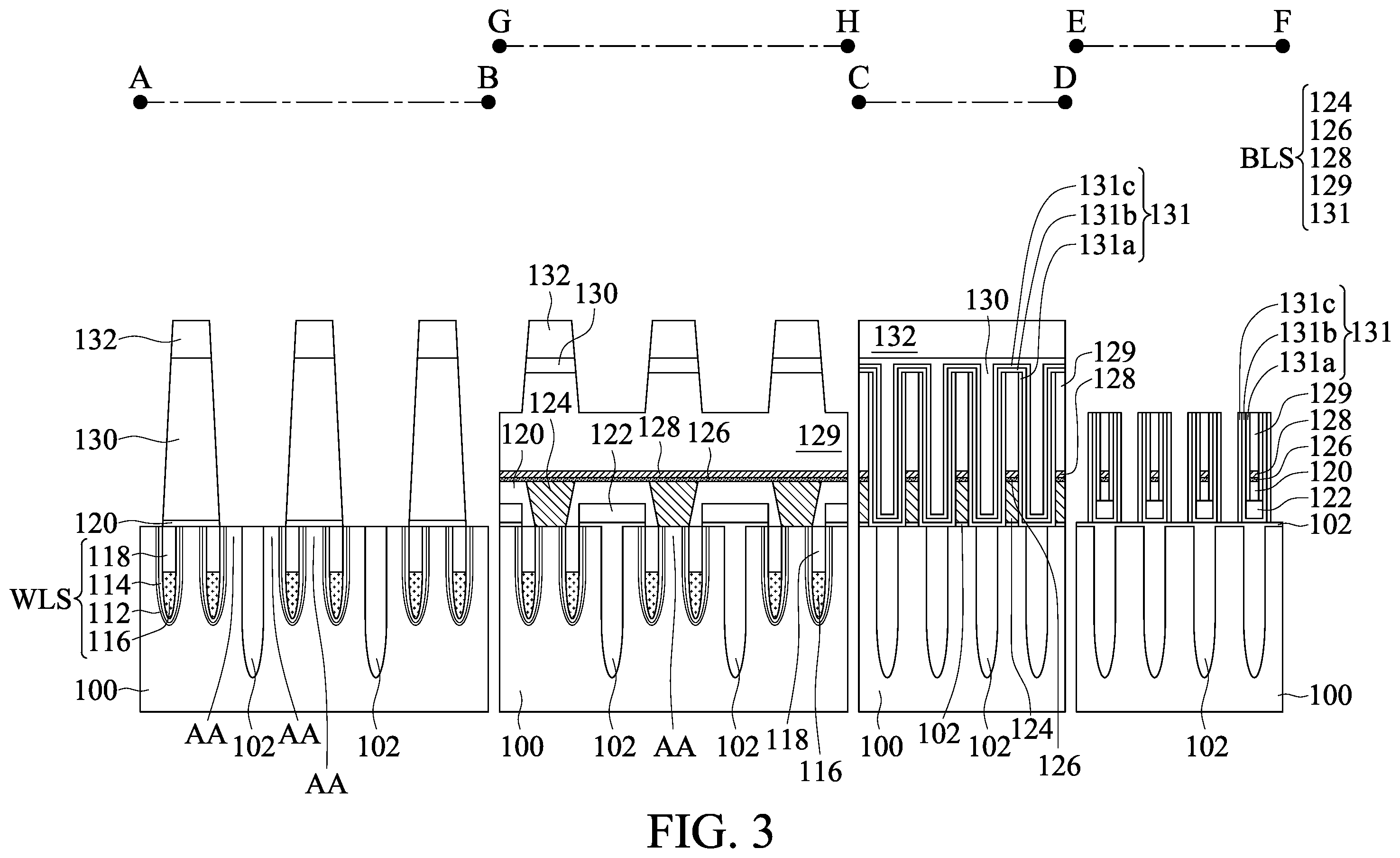 Patent US12581644 Figure 3 – Semiconductor structure and method of forming the same