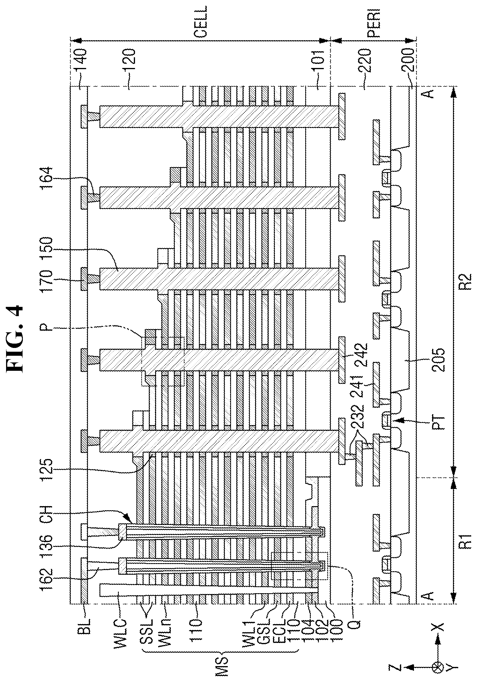 Patent US12581650 Figure 4 – Non-volatile memory devices and electronic systems including the same