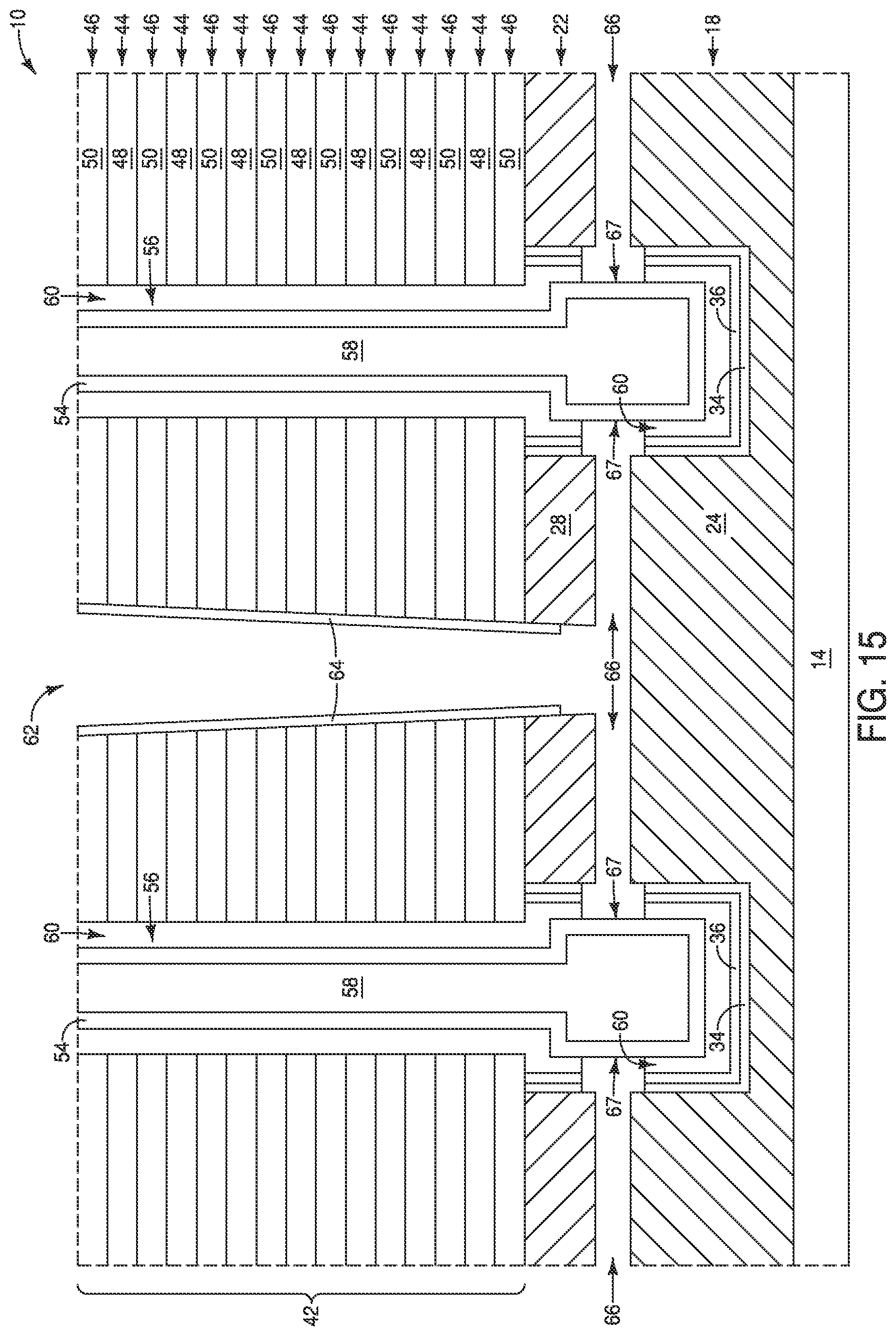 Patent US12581651 Figure 15 – Integrated assemblies, and methods of forming integrated assemblies