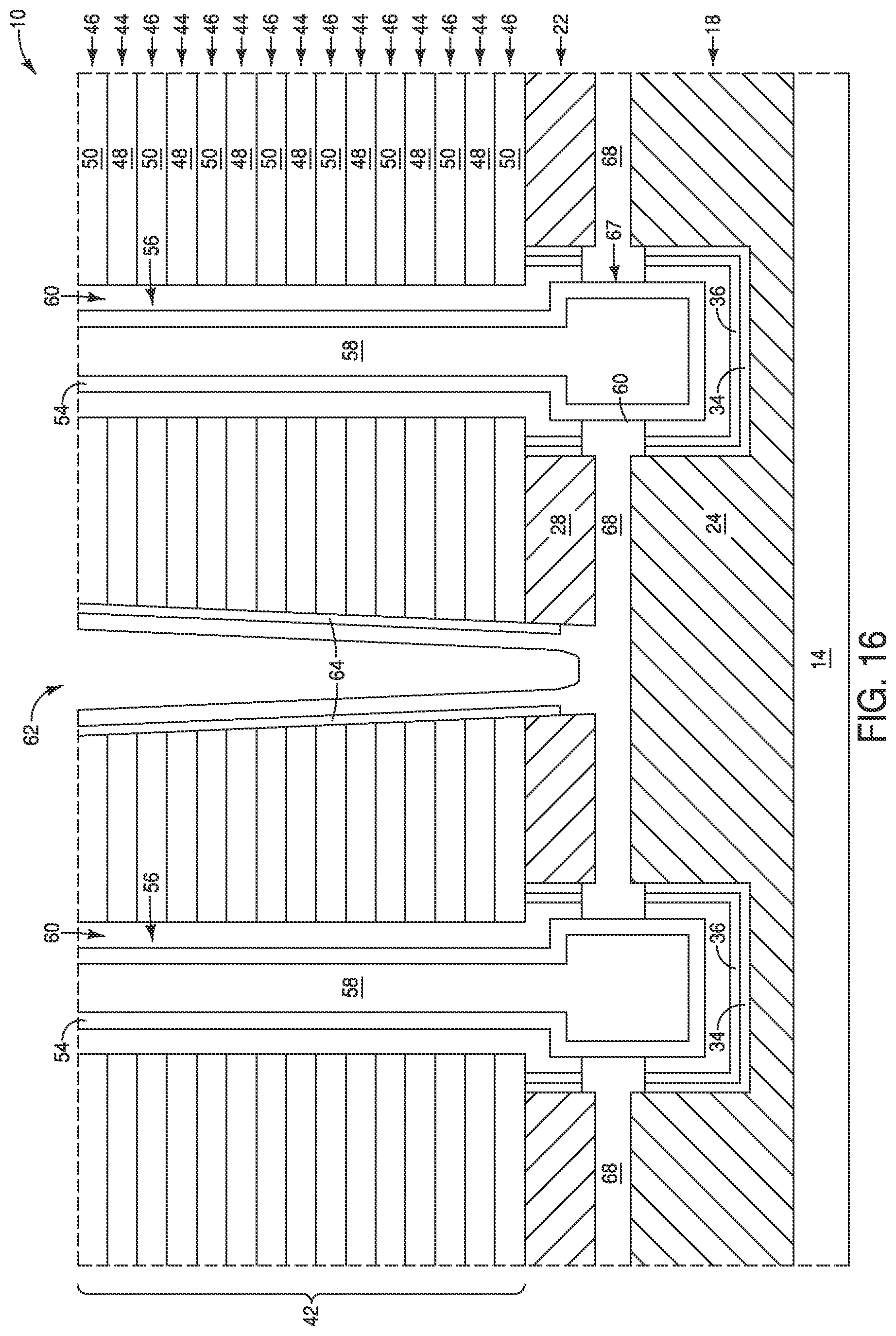Patent US12581651 Figure 16 – Integrated assemblies, and methods of forming integrated assemblies