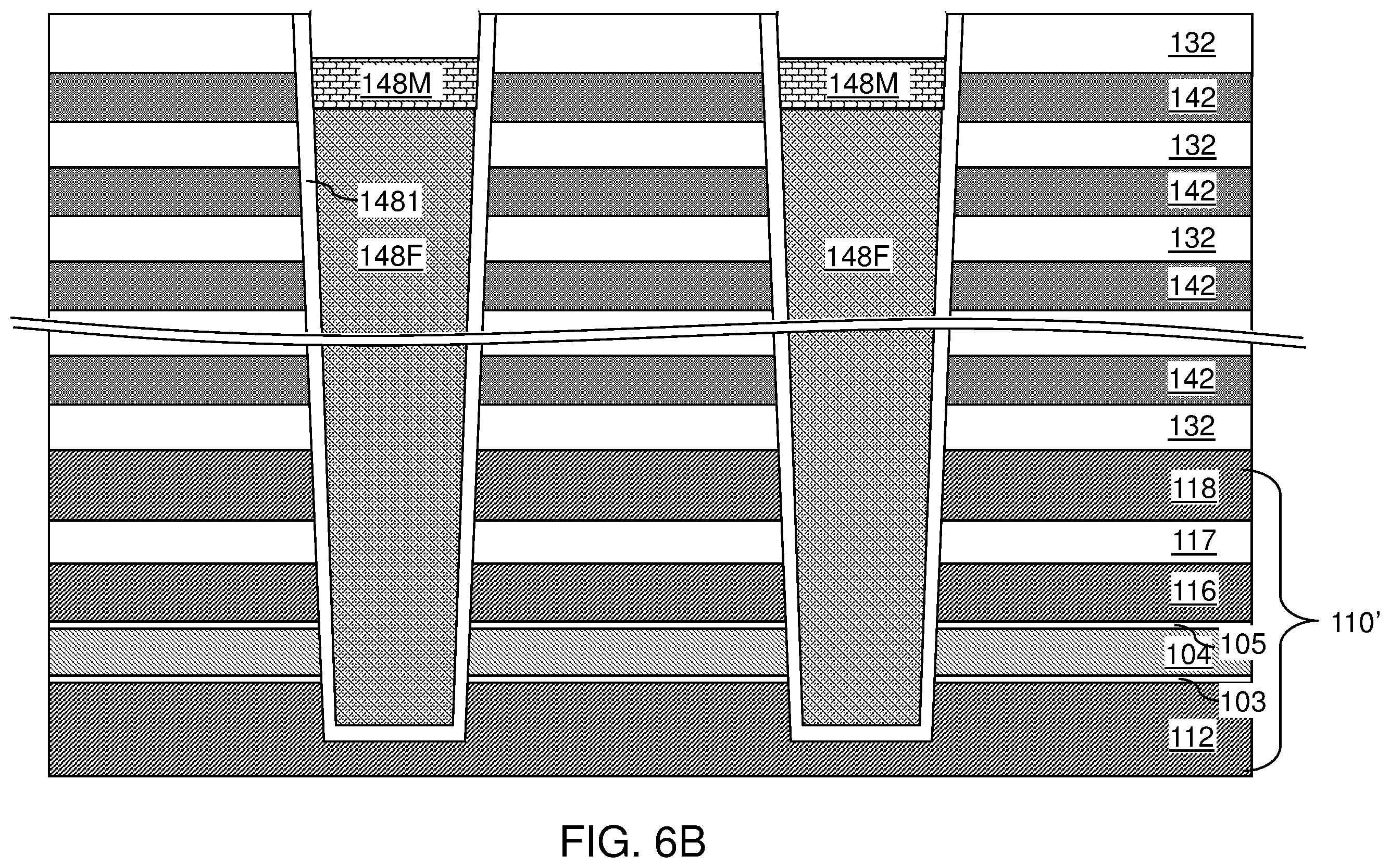 Patent US12581656 Figure 13 – Three-dimensional memory device and method of making thereof using etch stop structures located between tiers