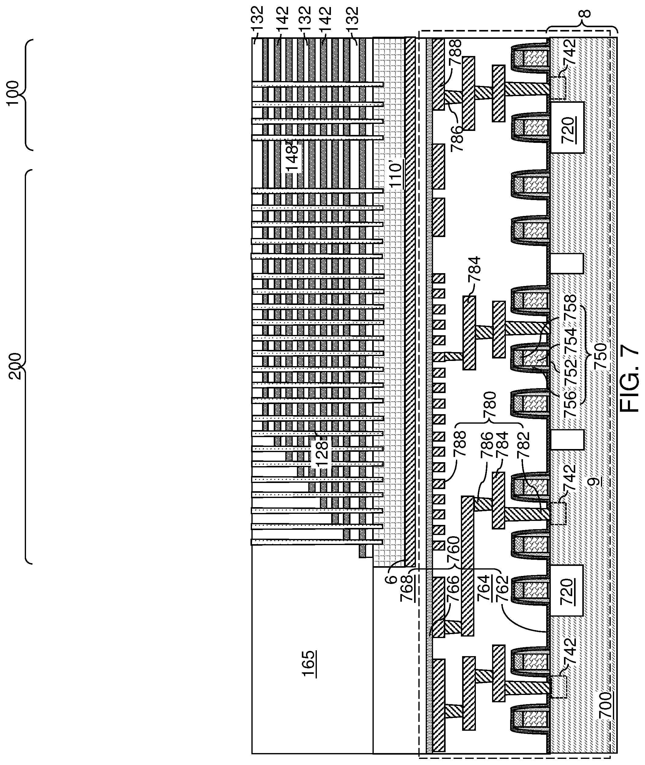 Patent US12581656 Figure 15 – Three-dimensional memory device and method of making thereof using etch stop structures located between tiers