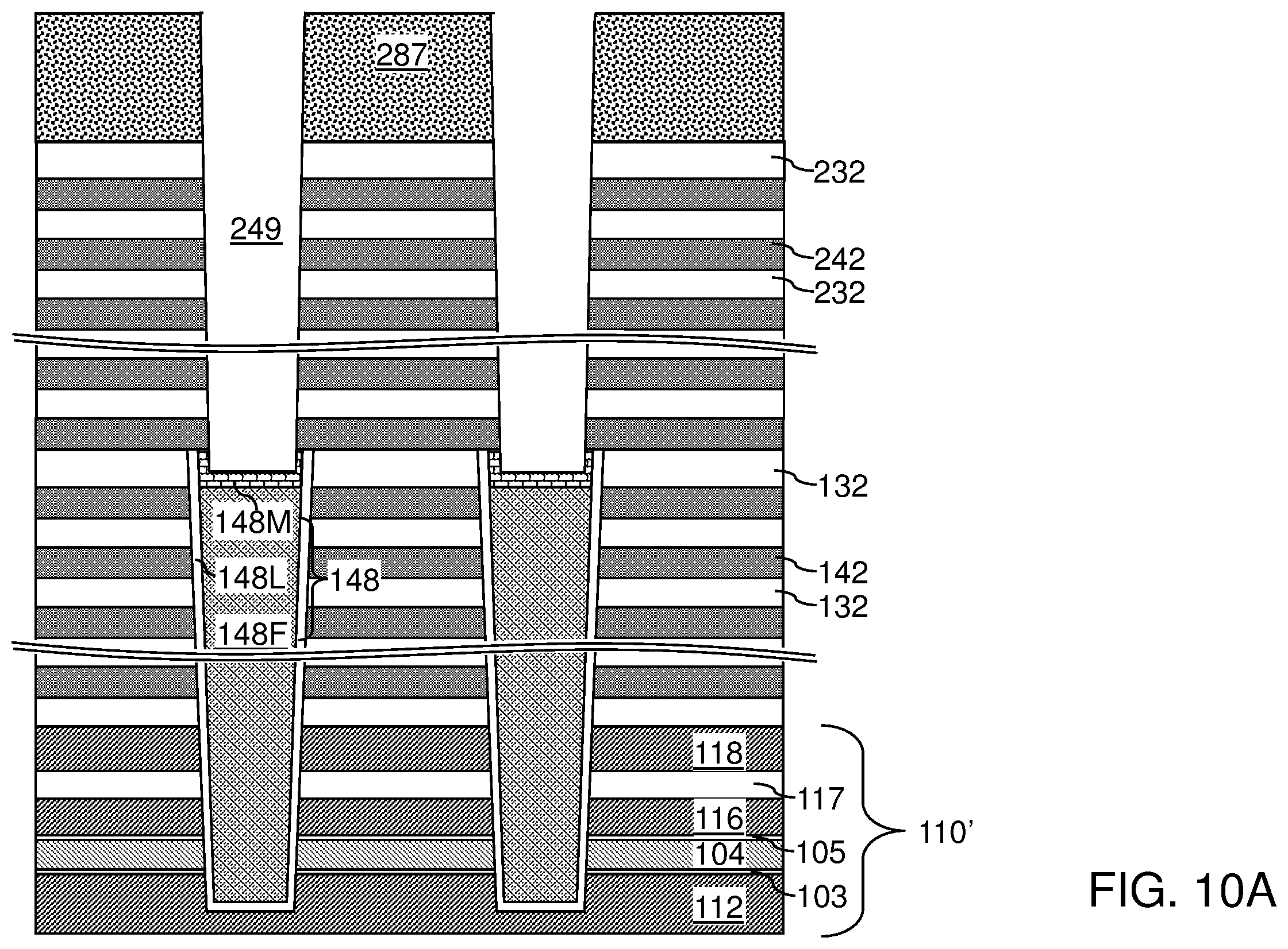 Patent US12581656 Figure 19 – Three-dimensional memory device and method of making thereof using etch stop structures located between tiers