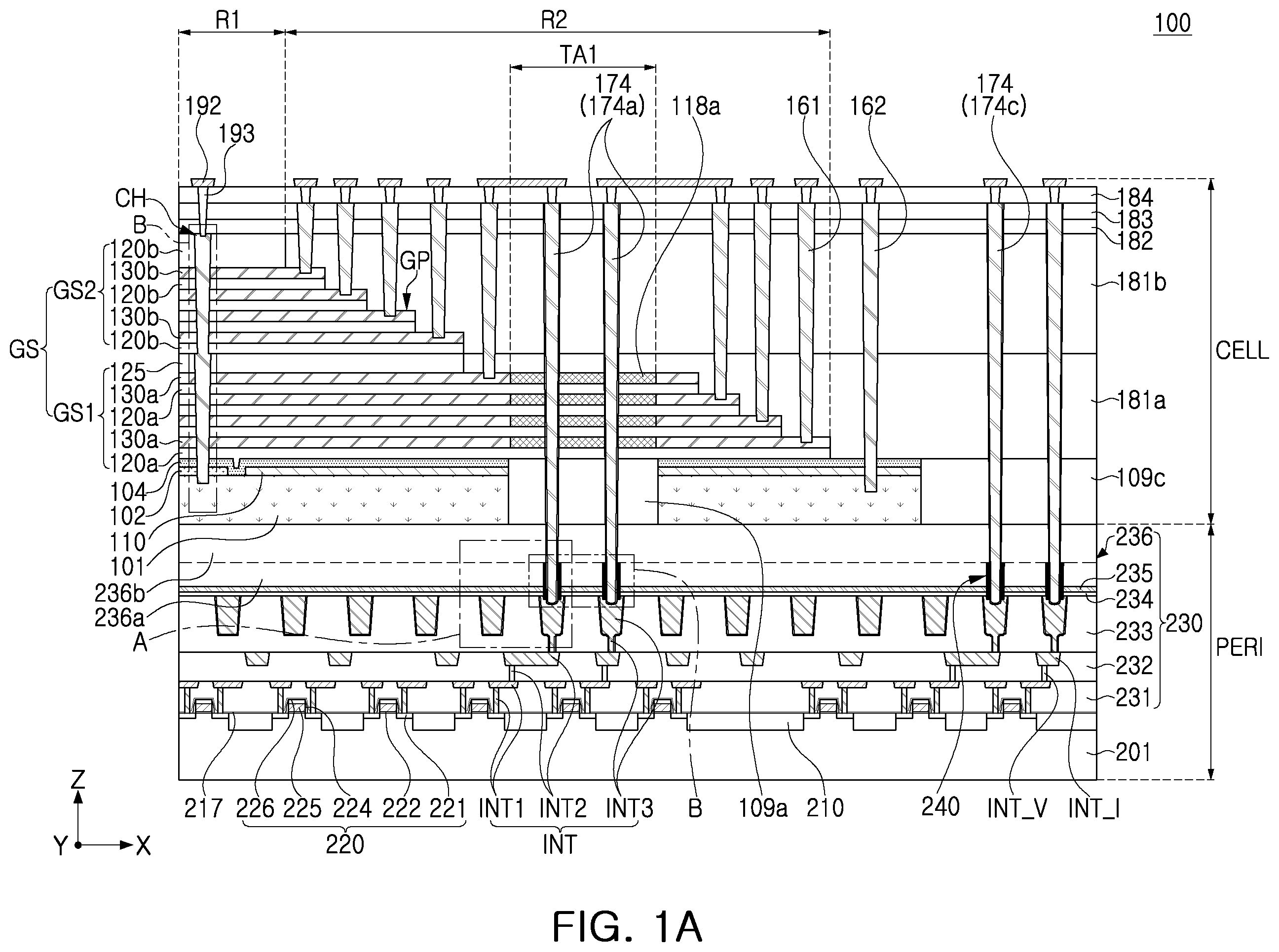 Patent US12581657 Figure 1 – Semiconductor devices and data storage systems including the same