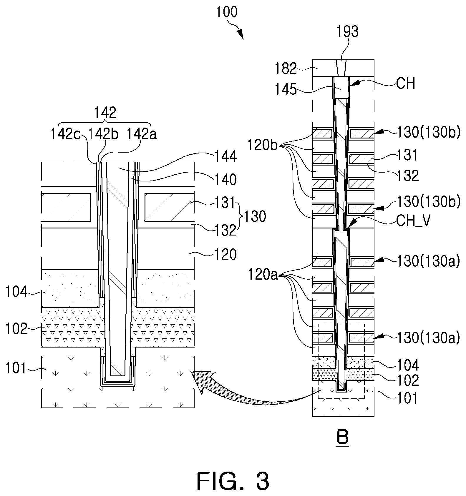 Patent US12581657 Figure 5 – Semiconductor devices and data storage systems including the same