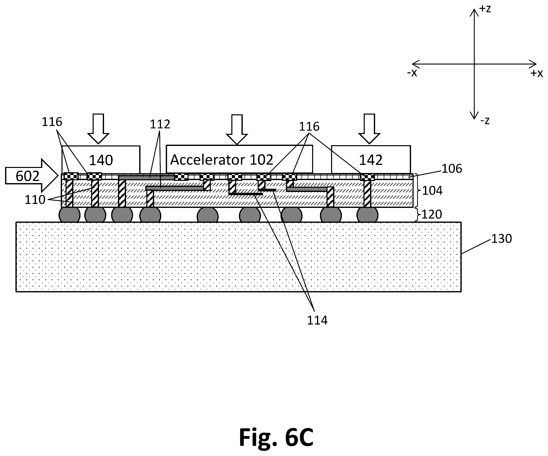 Patent US12581663 Figure 8 – Heterogeneous integration structure with voltage regulation