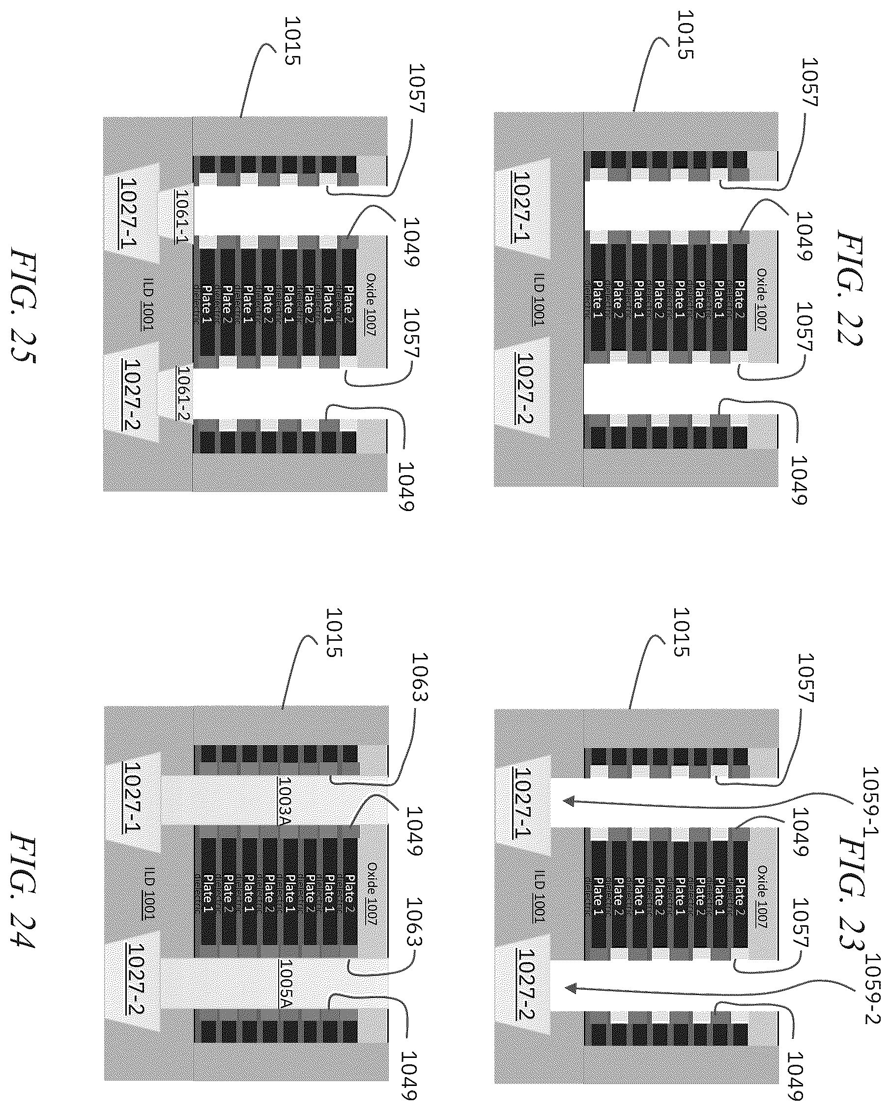 Patent US12581667 Figure 6 – Multistack metal-insulator-metal (MIM) structure using spacer formation process for heterogeneous integration with discrete capacitors