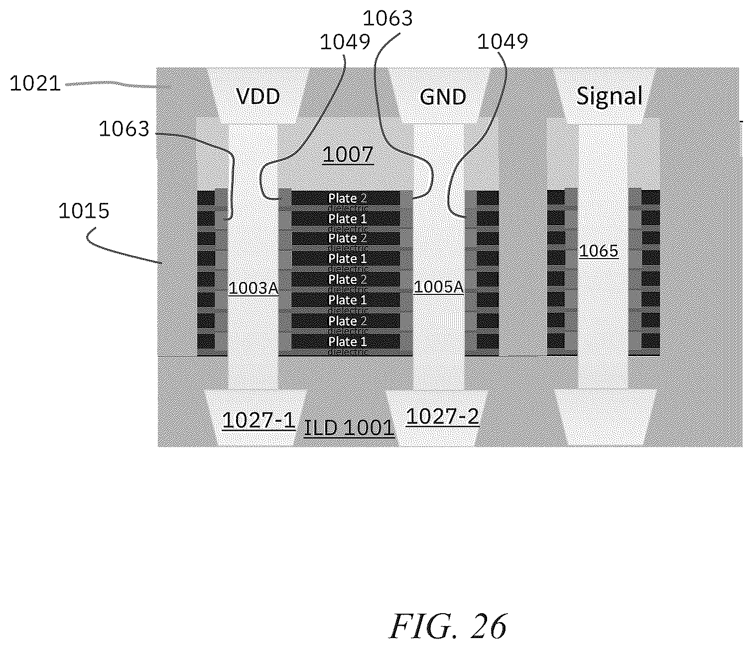 Patent US12581667 Figure 7 – Multistack metal-insulator-metal (MIM) structure using spacer formation process for heterogeneous integration with discrete capacitors