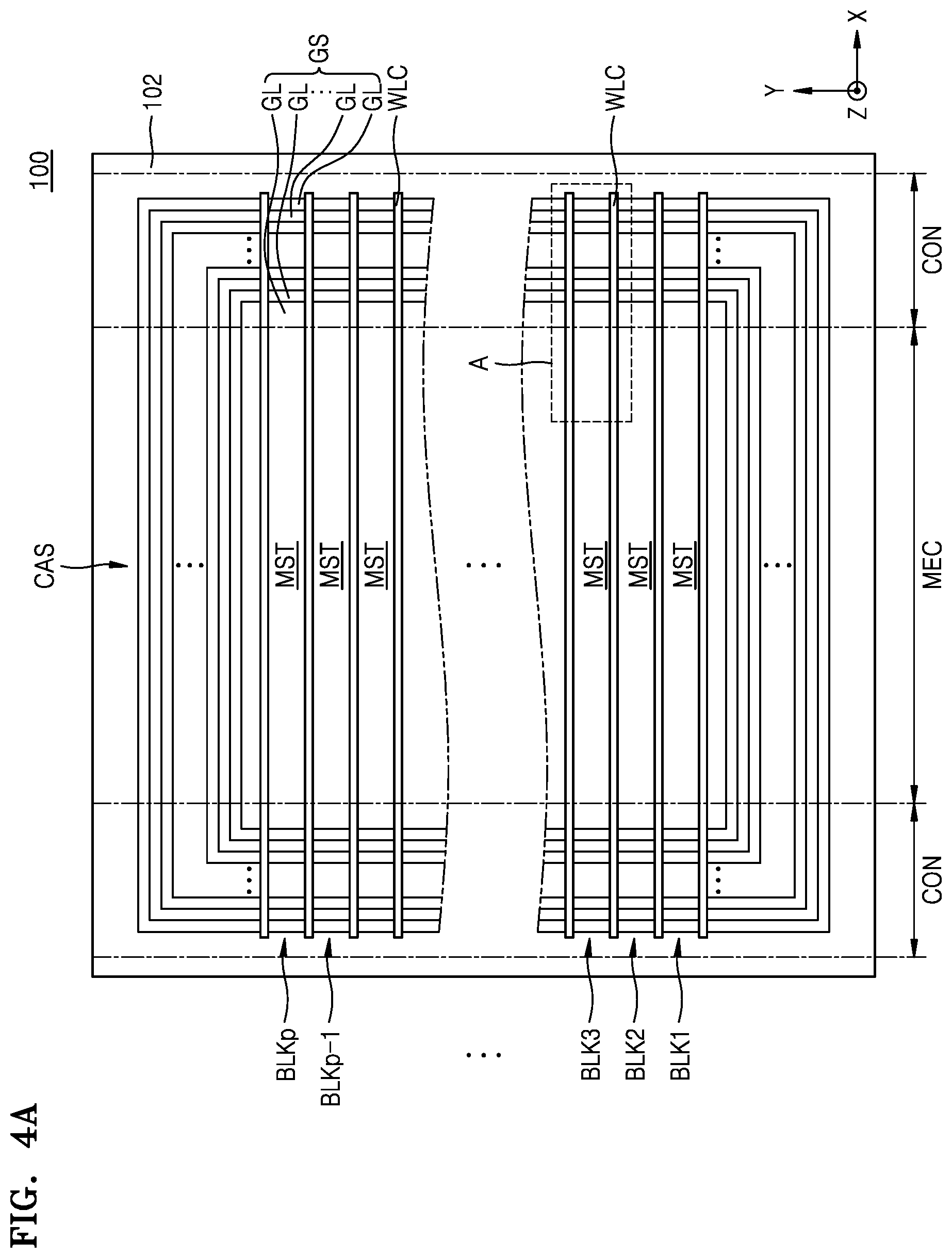 Patent US12581669 Figure 4 – Vertical memory device